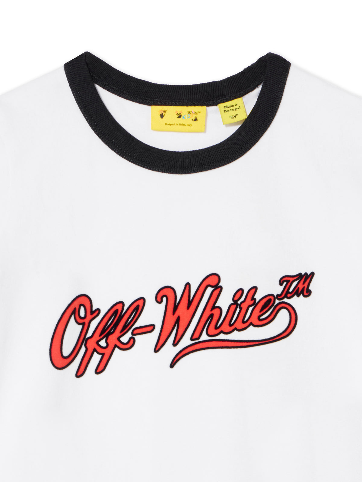 OFF WHITE Vintage Logo Ringer T-Shirt WHITE 44GAA01AF26J001