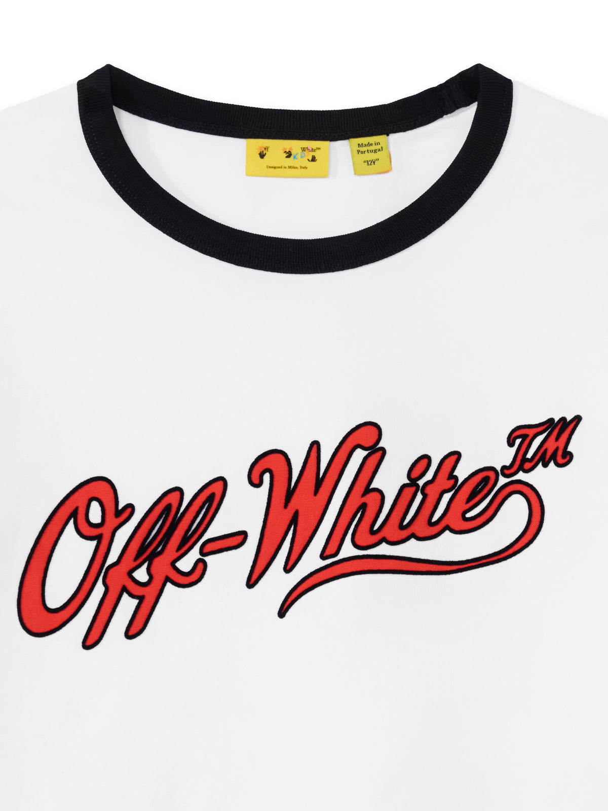OFF WHITE Vintage Logo Ringer T-Shirt WHITE 44GAA01AF26J001