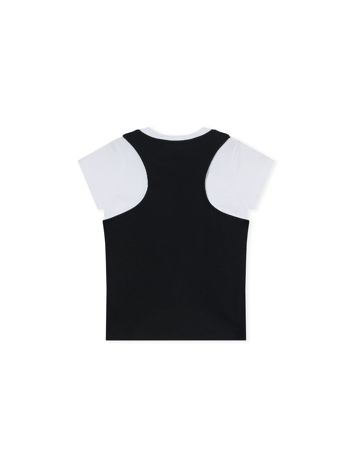 OFF WHITE Off Stamp Double Layer Rib Top BLACK 44GAA01FF26J001