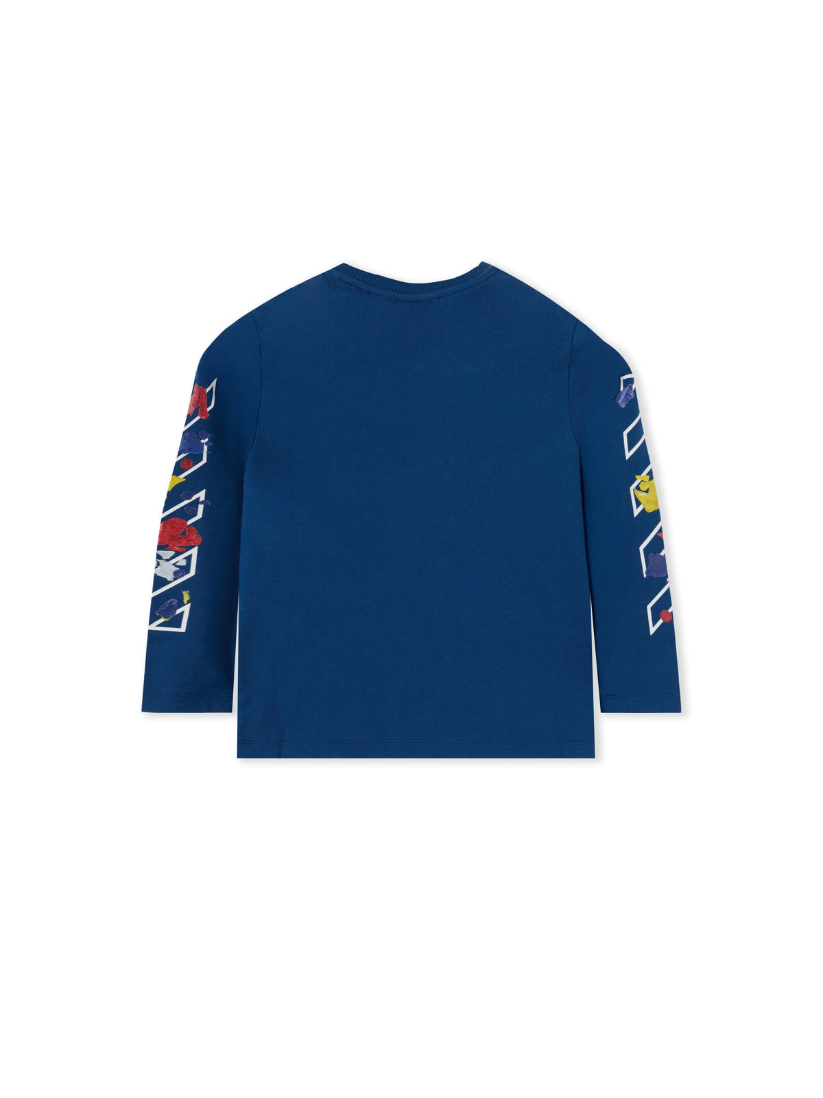 OFF WHITE Bookish Diag Back To School Long Sleeve T-Shirt ESTATE BLUE 44GAB001F26J001