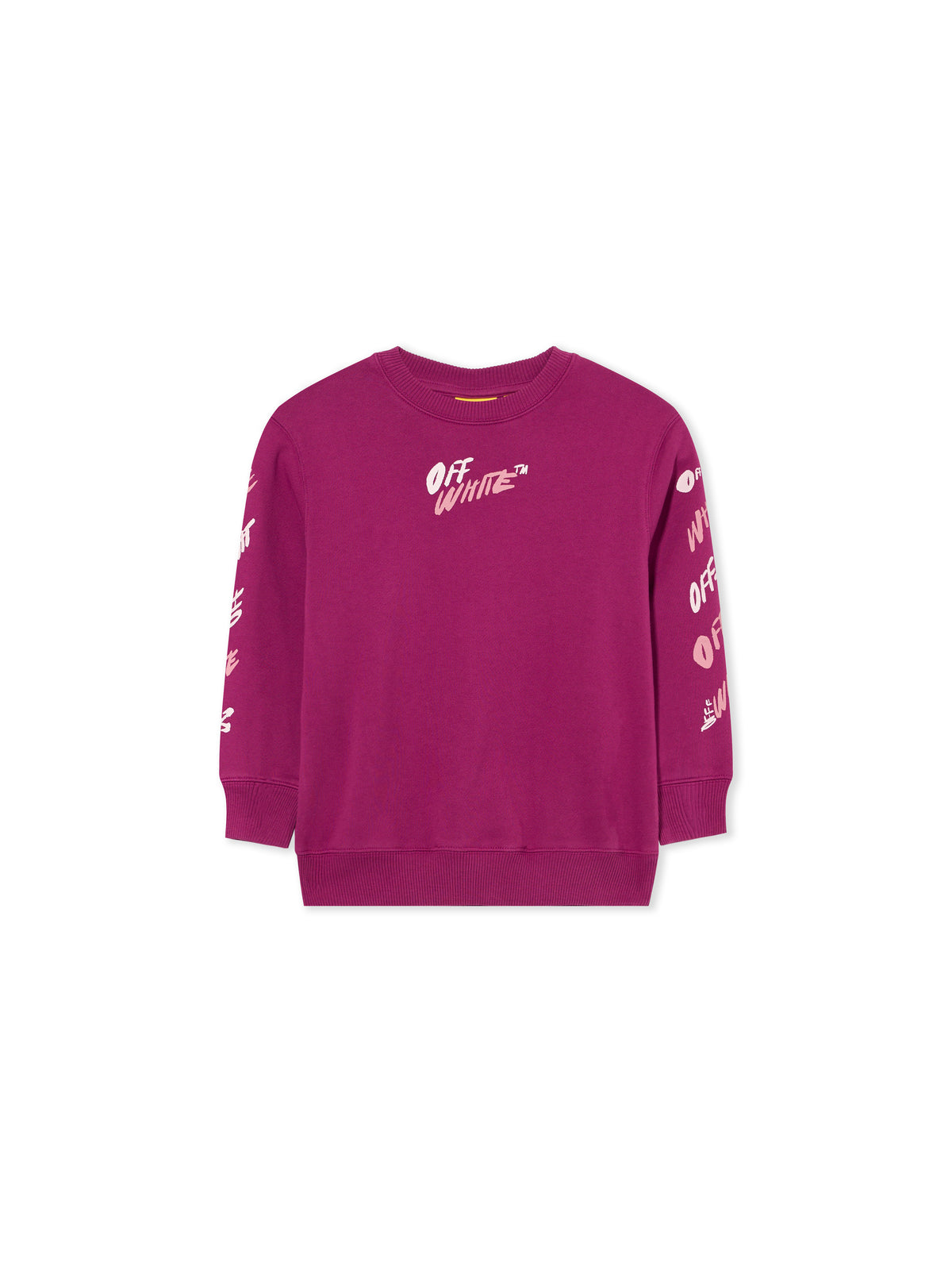 OFF WHITE Arrow Writings Crewneck Sweatshirt BOYSENBERRY 44GBA001F26F003