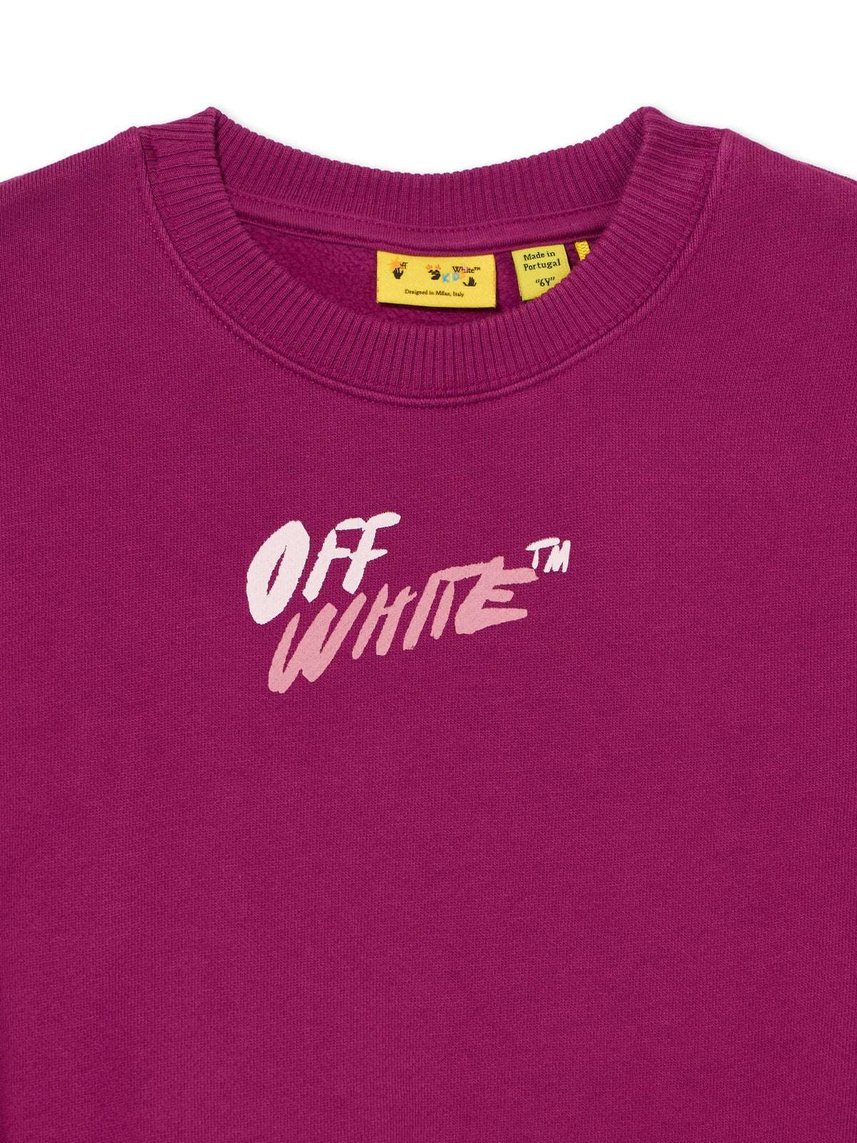 OFF WHITE Arrow Writings Crewneck Sweatshirt BOYSENBERRY 44GBA001F26F003