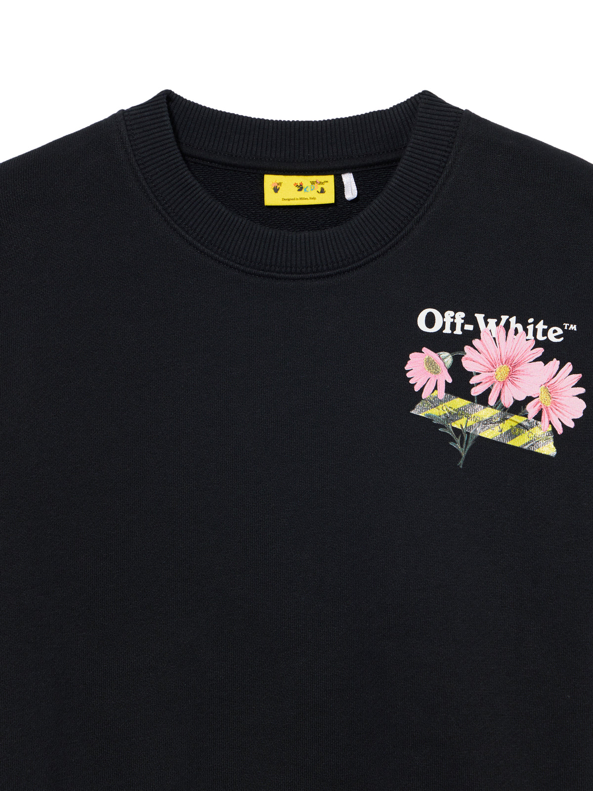 OFF WHITE Daisy Tape Sweatshirt BLACK 44GBA001S26F003