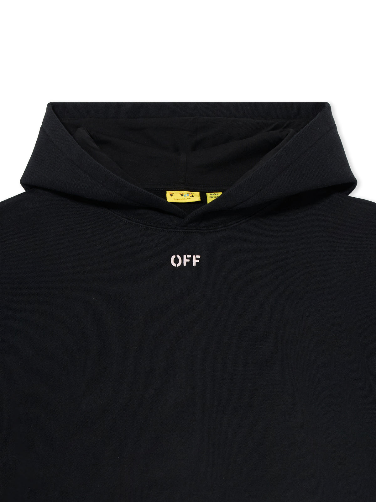 OFF WHITE Arrow Acrylic Hoodie BLACK 44GBB002F26F007