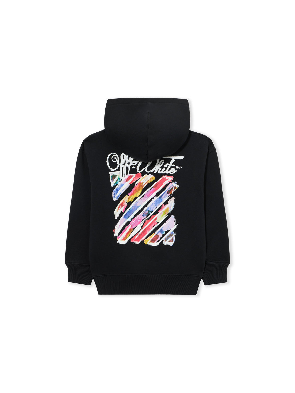 OFF WHITE Diagonal Watercolor Hoodie BLACK 44GBB002S26F001