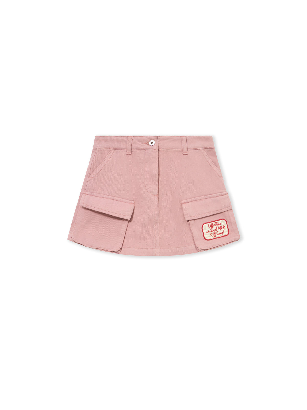 Satin Patch Cargo Skirt