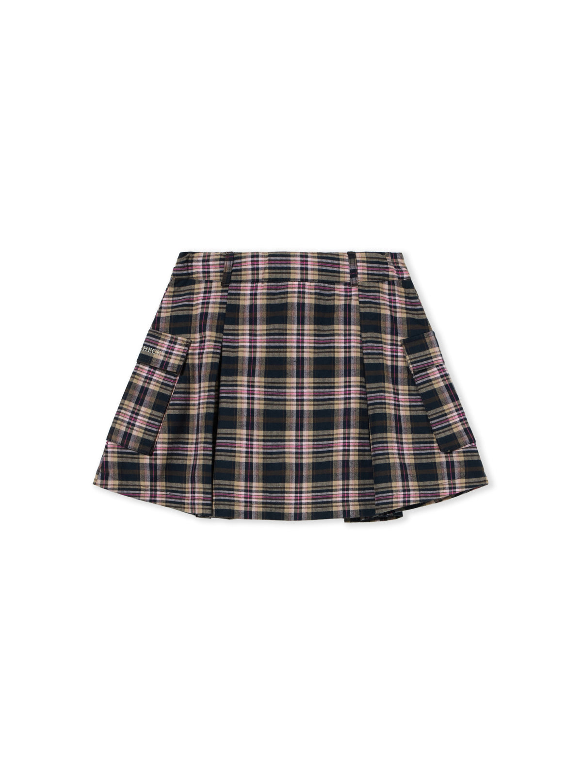 OFF WHITE Logo Flannel Cargo Skirt BLUSH 44GCY003F26F001