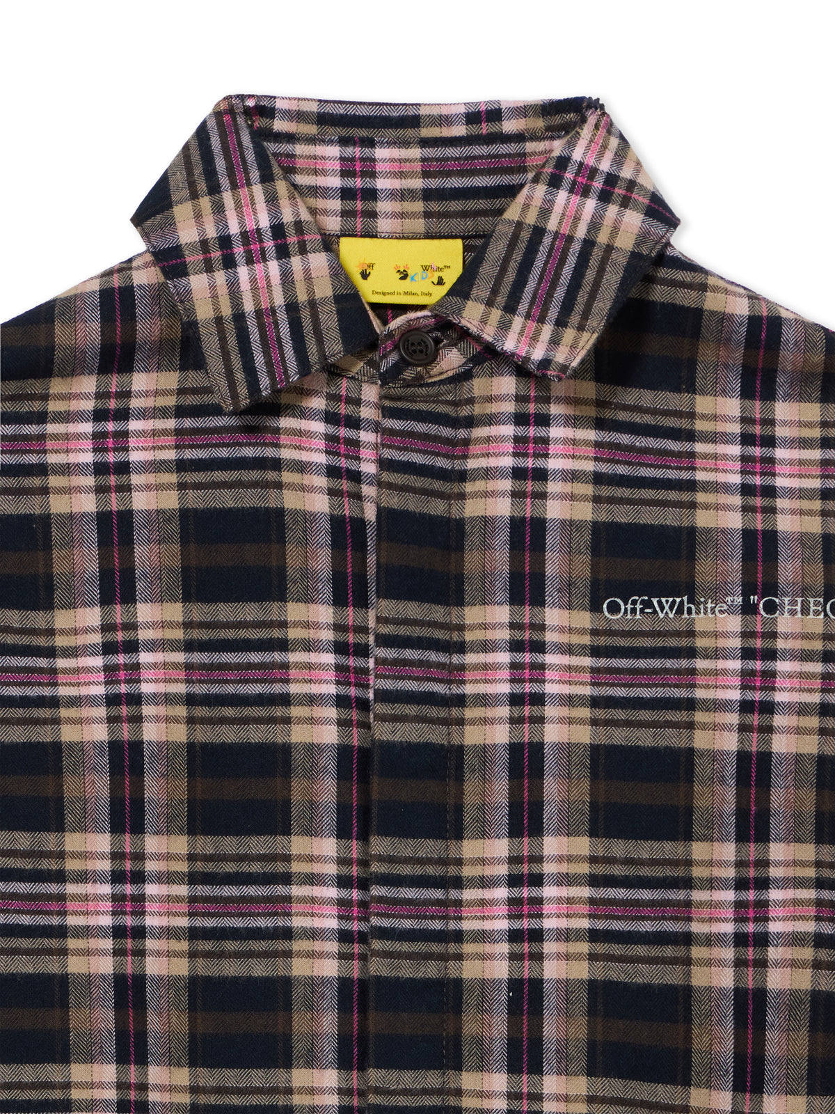 OFF WHITE Arrow Spray Flannel Dress BLUSH 44GDB06LF26F001