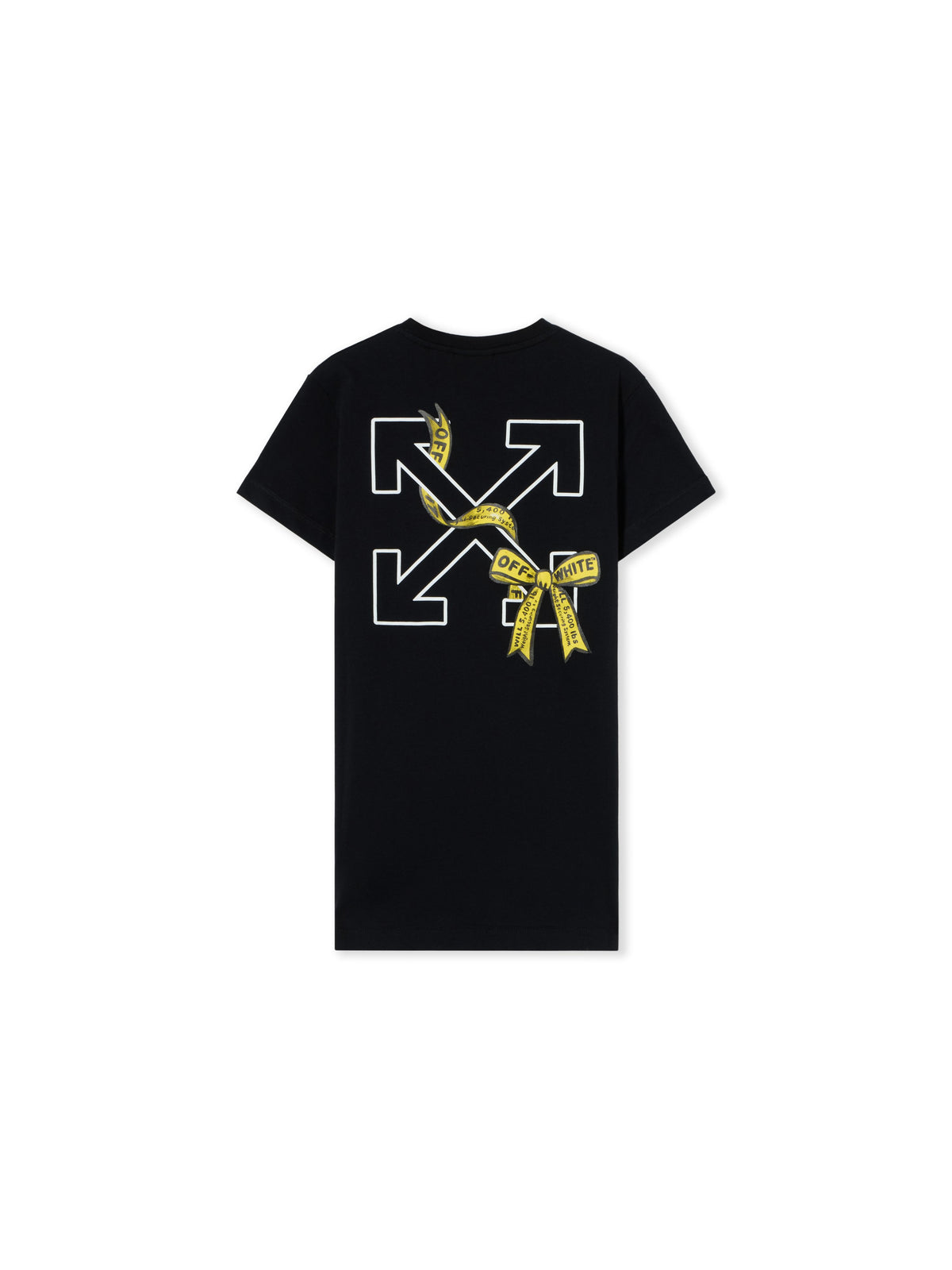 OFF WHITE Industrial Logo T-Shirt Dress BLACK 44GDE001F26J001