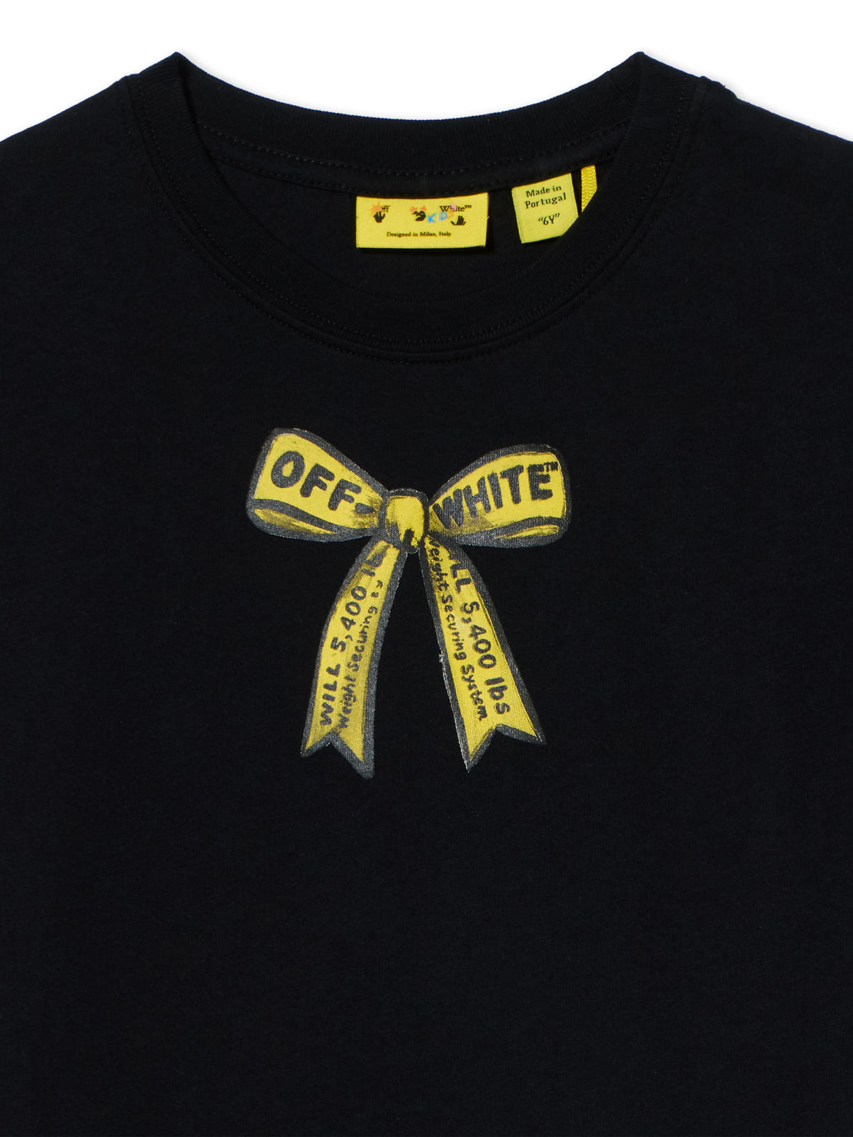 OFF WHITE Industrial Logo T-Shirt Dress BLACK 44GDE001F26J001