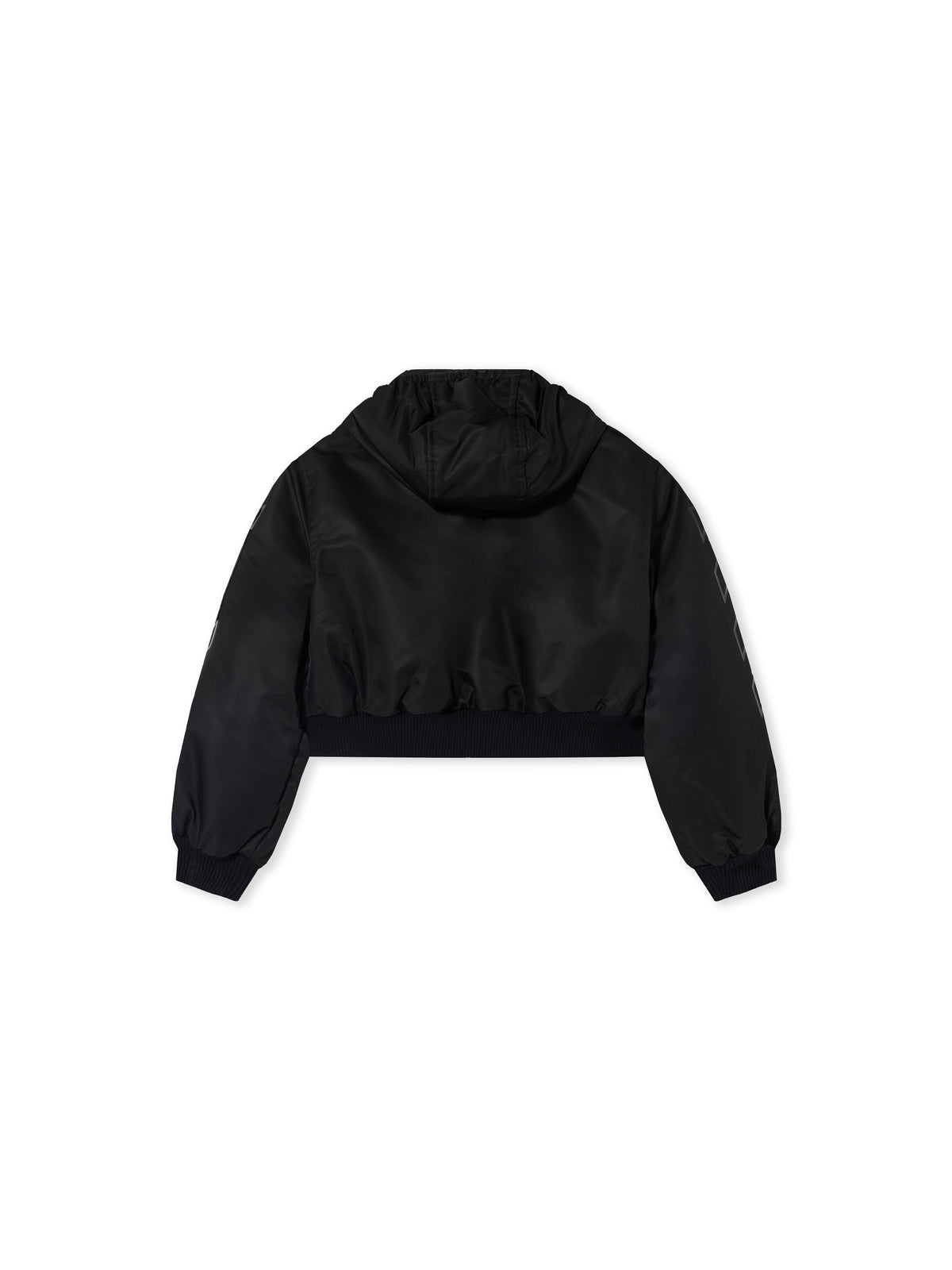 Ribbon Diagonals Cropped Bomber Jacket