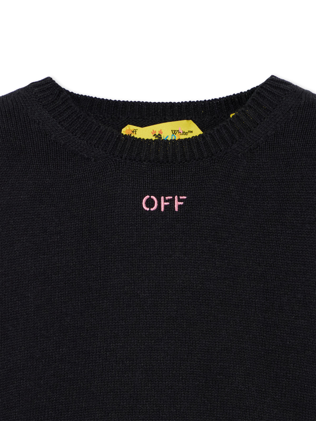 OFF WHITE Off Diag Arrow Knit Crewneck Sweater BLACK 44GHE002F26K001