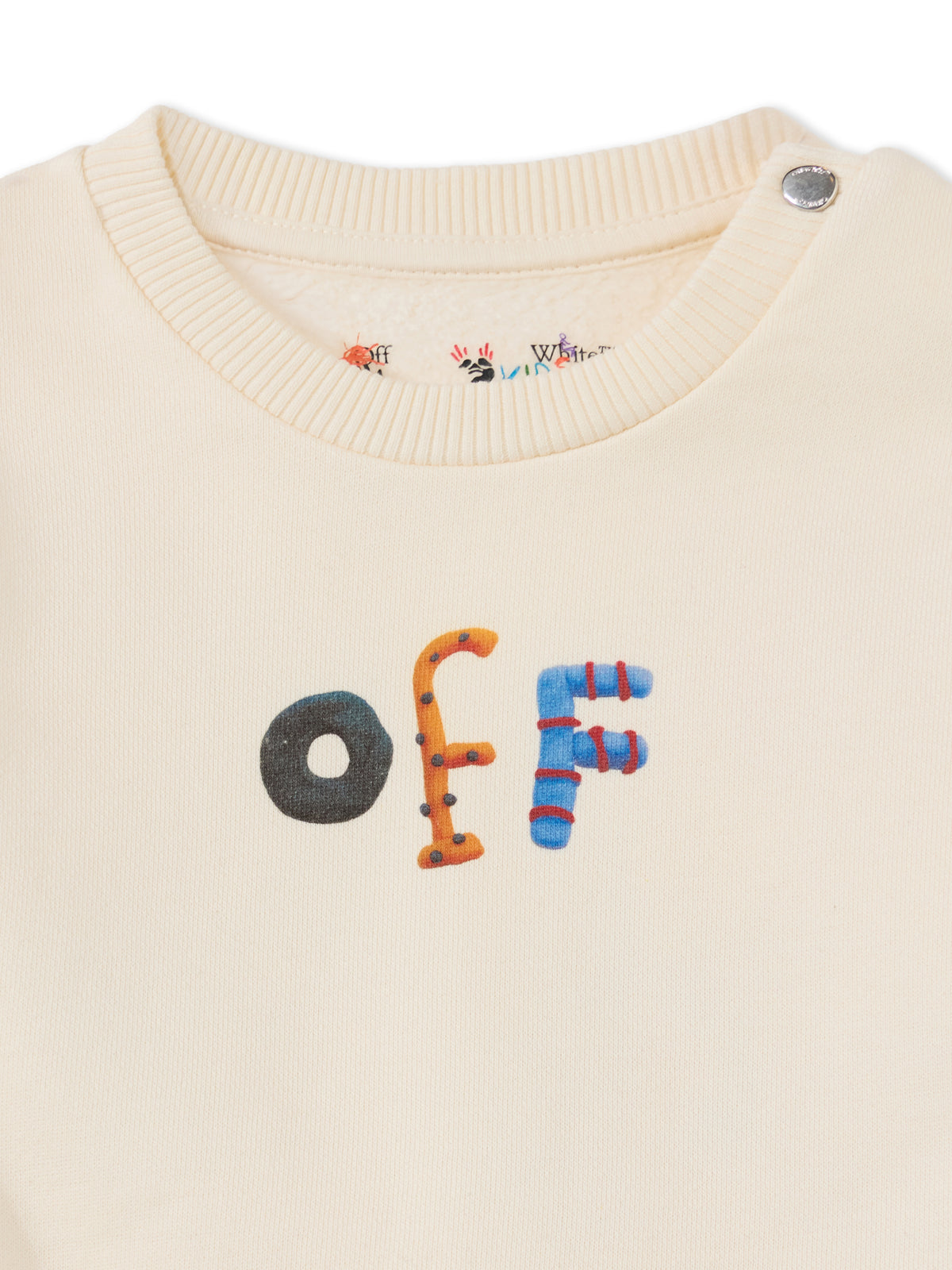 OFF WHITE Logo Pongo Crewneck Sweatshirt EGRET 44GXC001F26F001