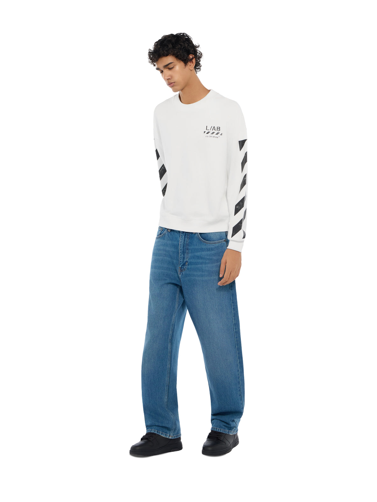 LAB L/AB Straight Piped Jeans STEEL INDIGO 44LABF26D108