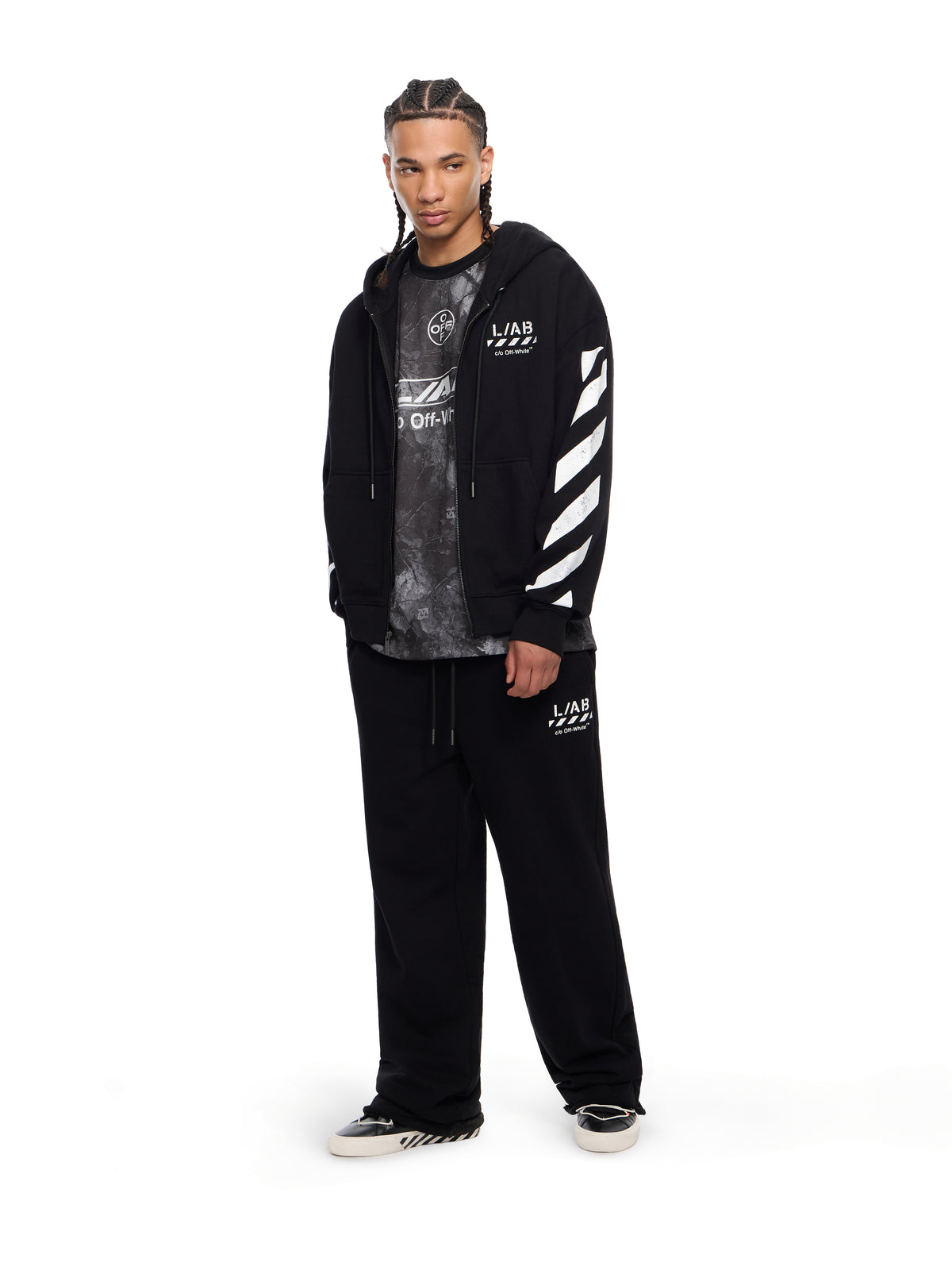L/AB Core Diagonal Zip Hoodie