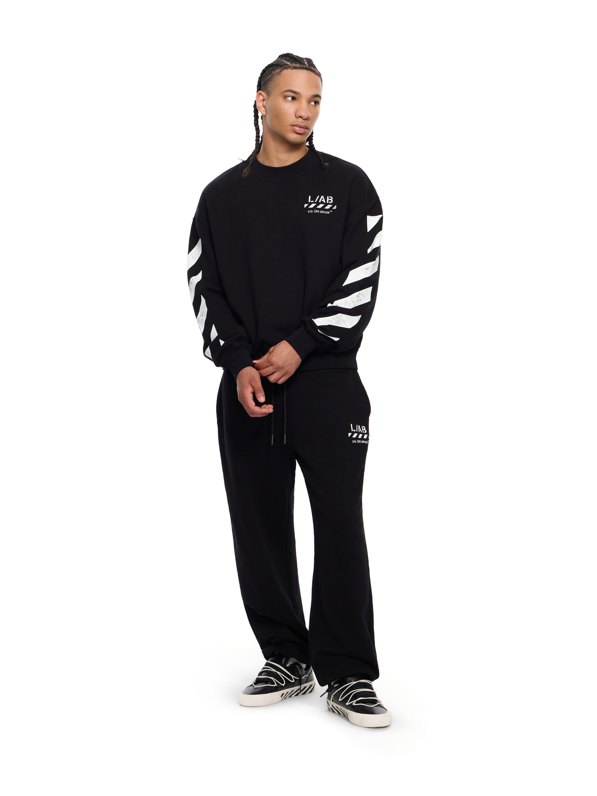 L/AB Diagonal Crewneck Sweatshirt