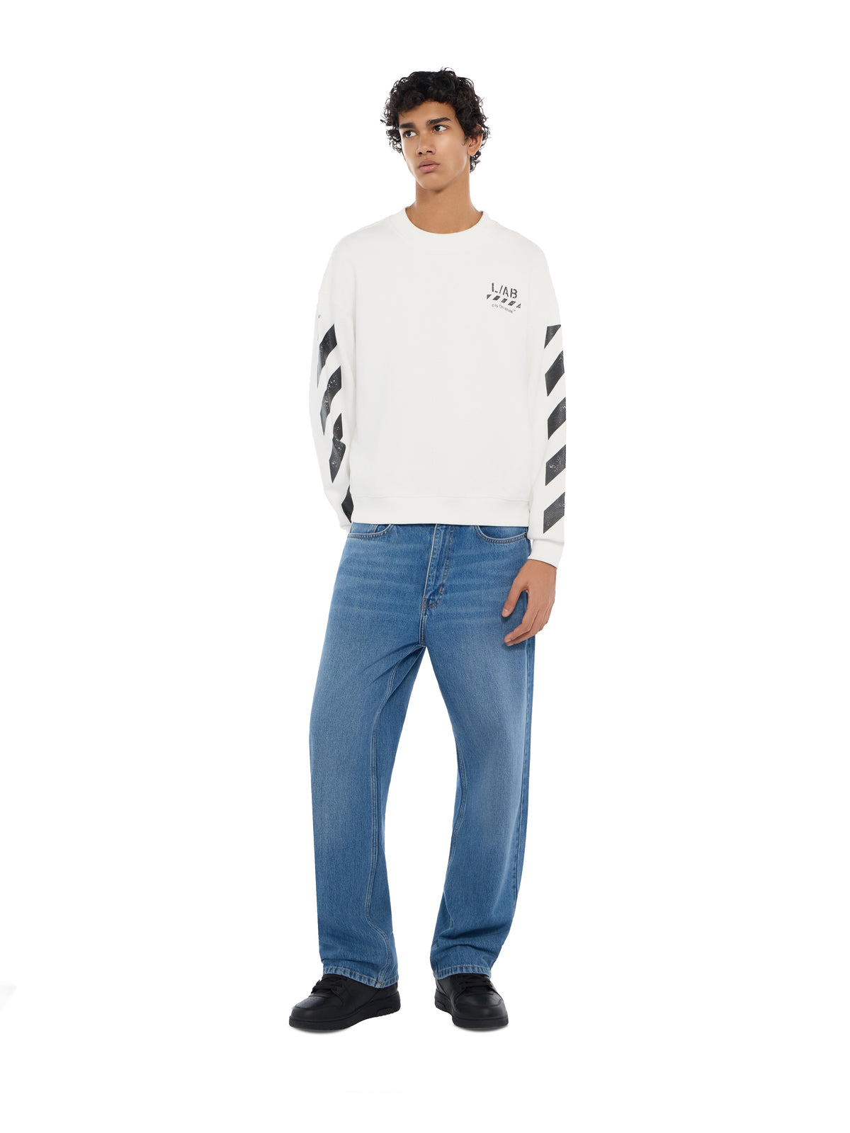 L/AB Diagonal Crewneck Sweatshirt
