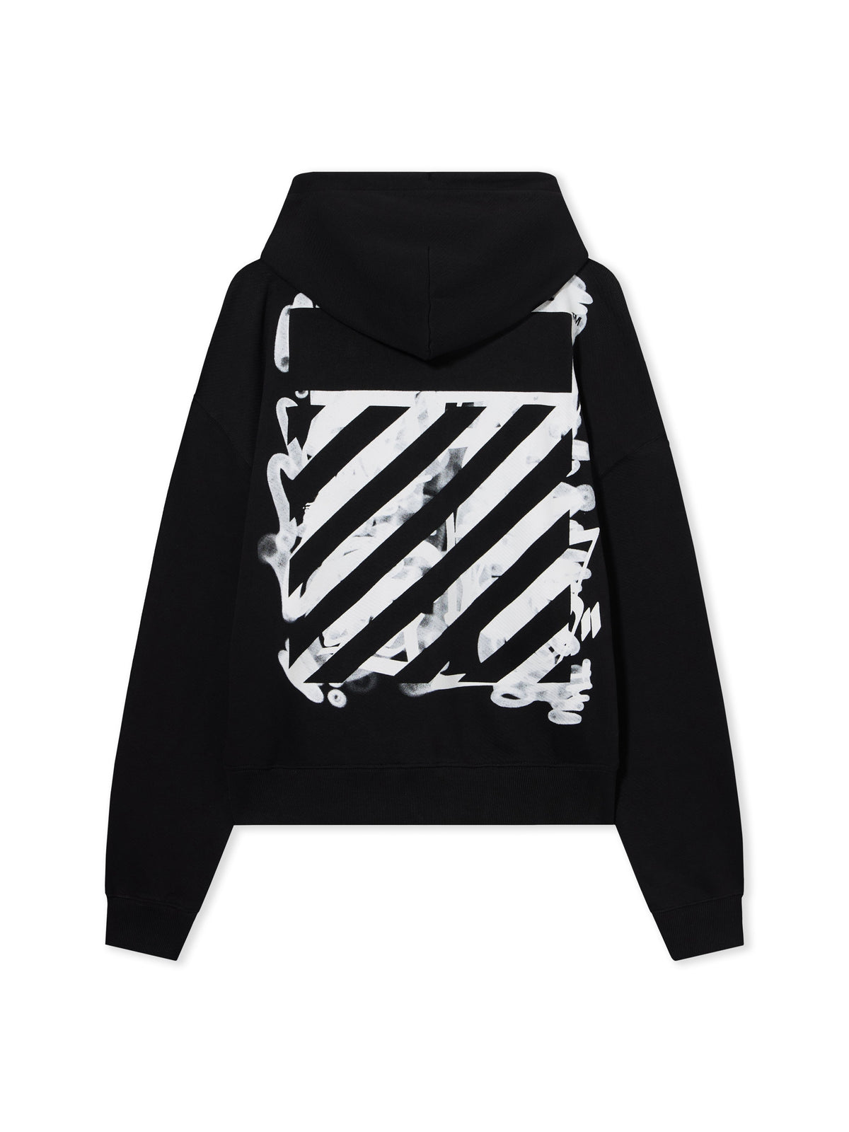 Diagonal Graffiti Zip Hoodie