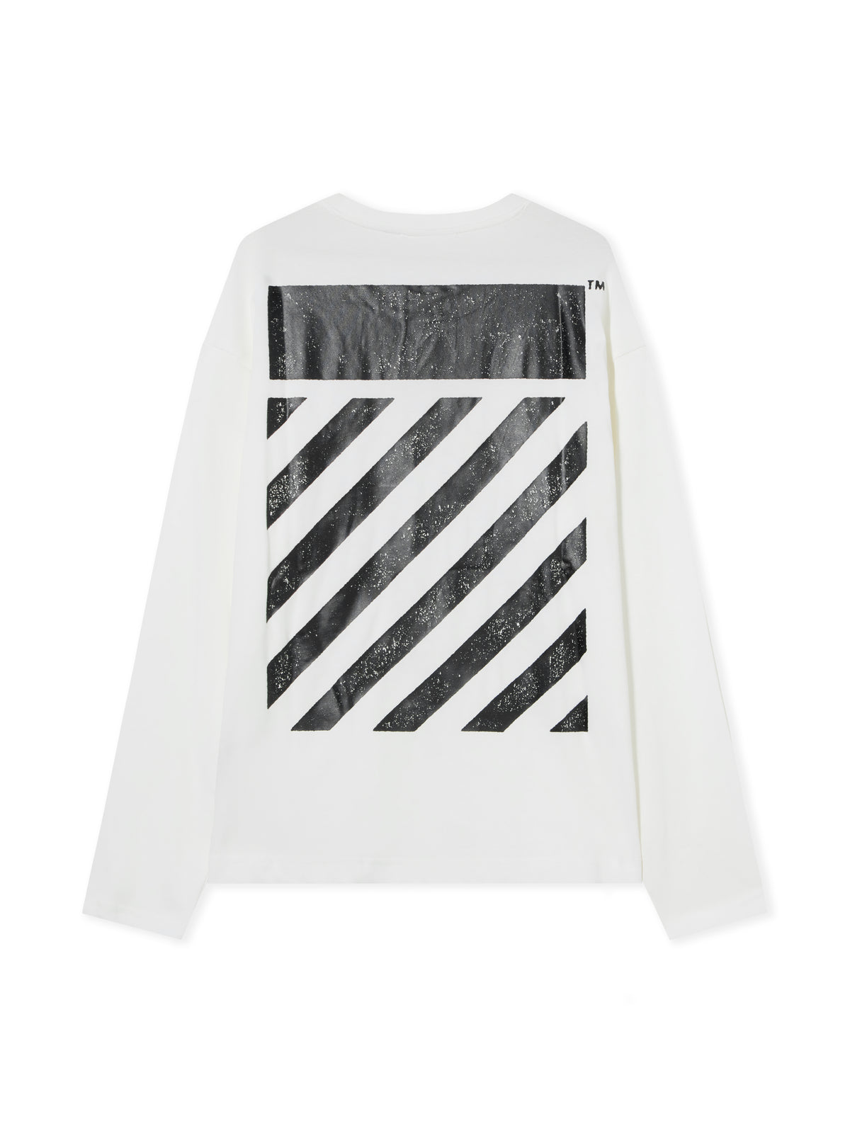 LAB L/AB Diagonal Long-Sleeve T-Shirt WHITE 44LABF26T051