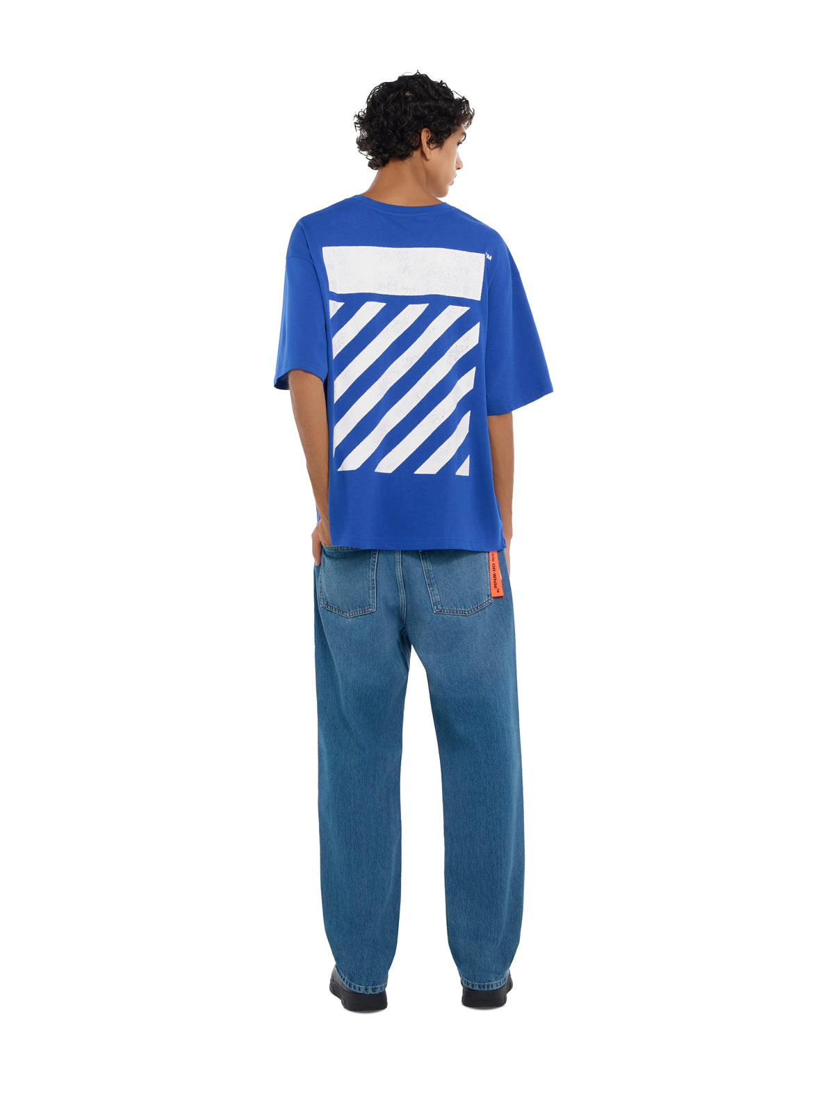 LAB L/AB Diagonal Oversized T-Shirt COBALT BLUE 44LABF26T054