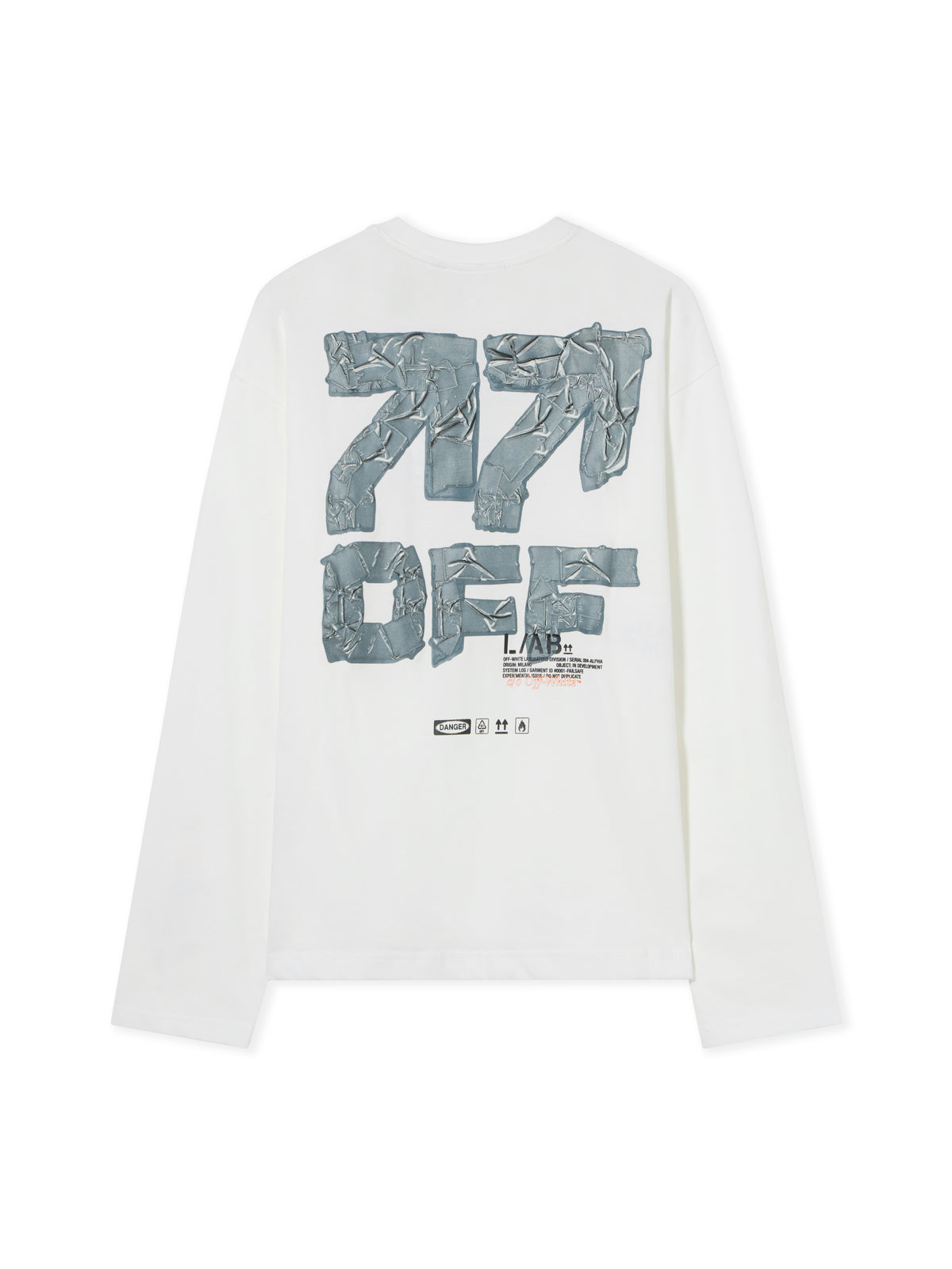 LAB L/AB Off Active Tape Long-Sleeved T-Shirt WHITE 44LABF26T081