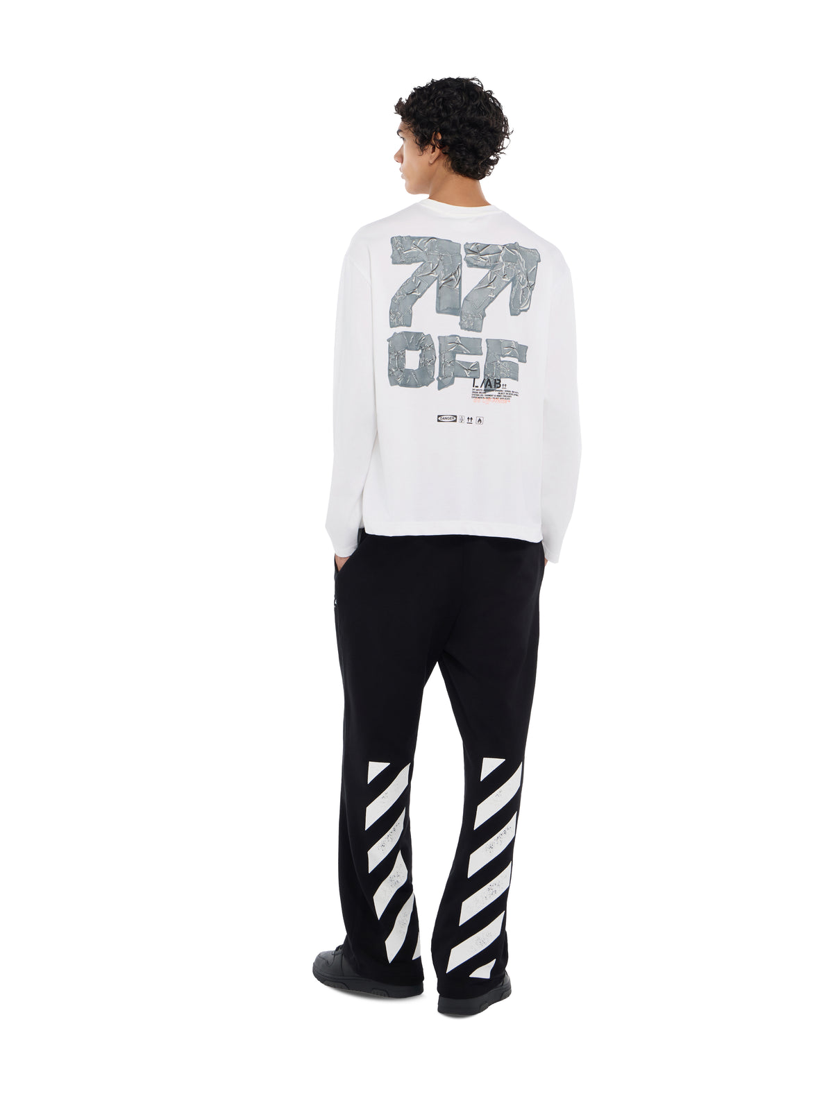 LAB L/AB Off Active Tape Long-Sleeved T-Shirt WHITE 44LABF26T081