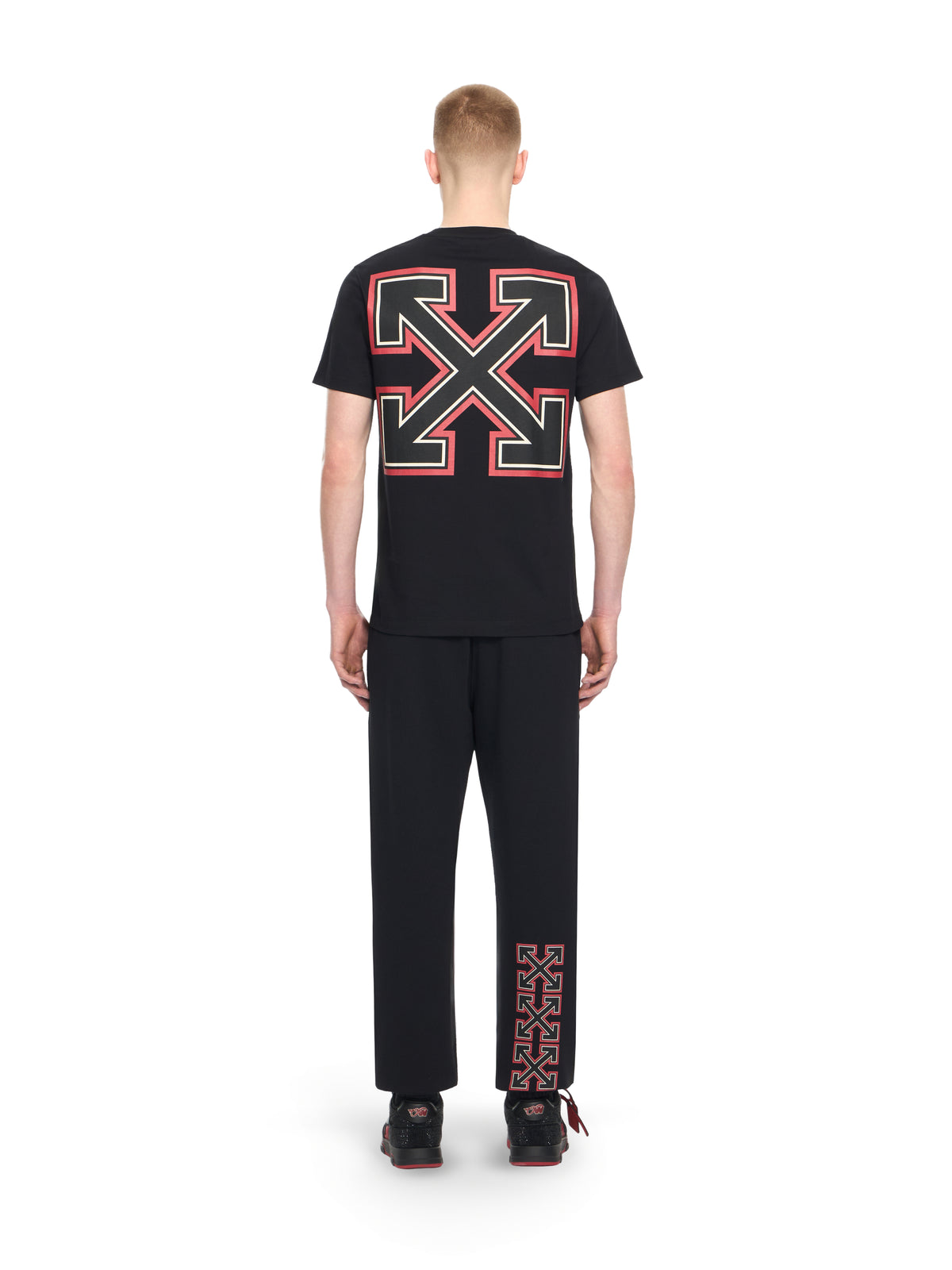 OFF WHITE Off-White™ c/o AC Milan Arrow Slim T-Shirt BLACK RED 44MAA027G25J00O
