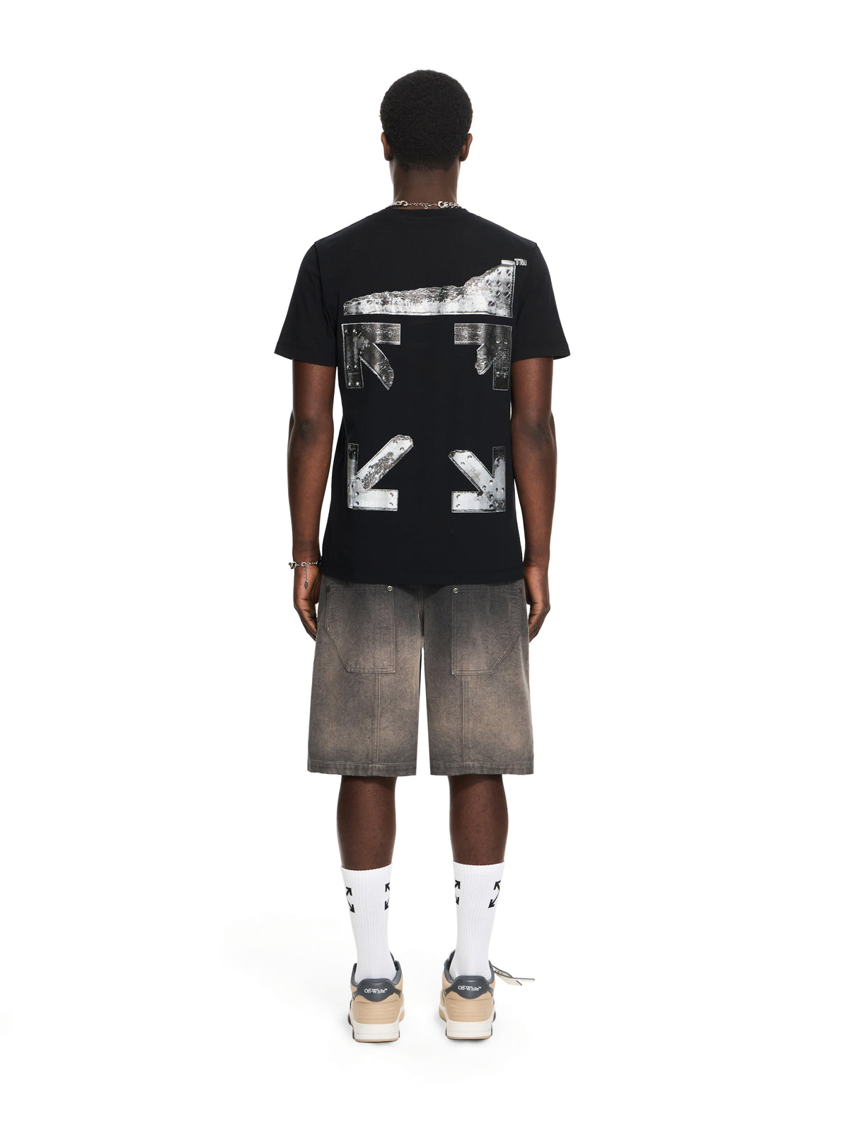 OFF WHITE Metal Arrow Slim T-shirt BLACK 44MAA027S26J001