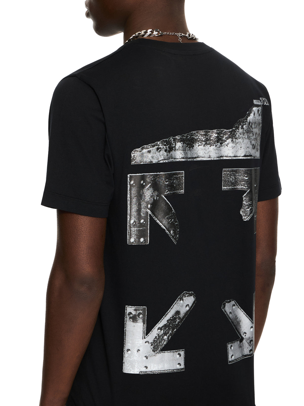 OFF WHITE Metal Arrow Slim T-shirt BLACK 44MAA027S26J001