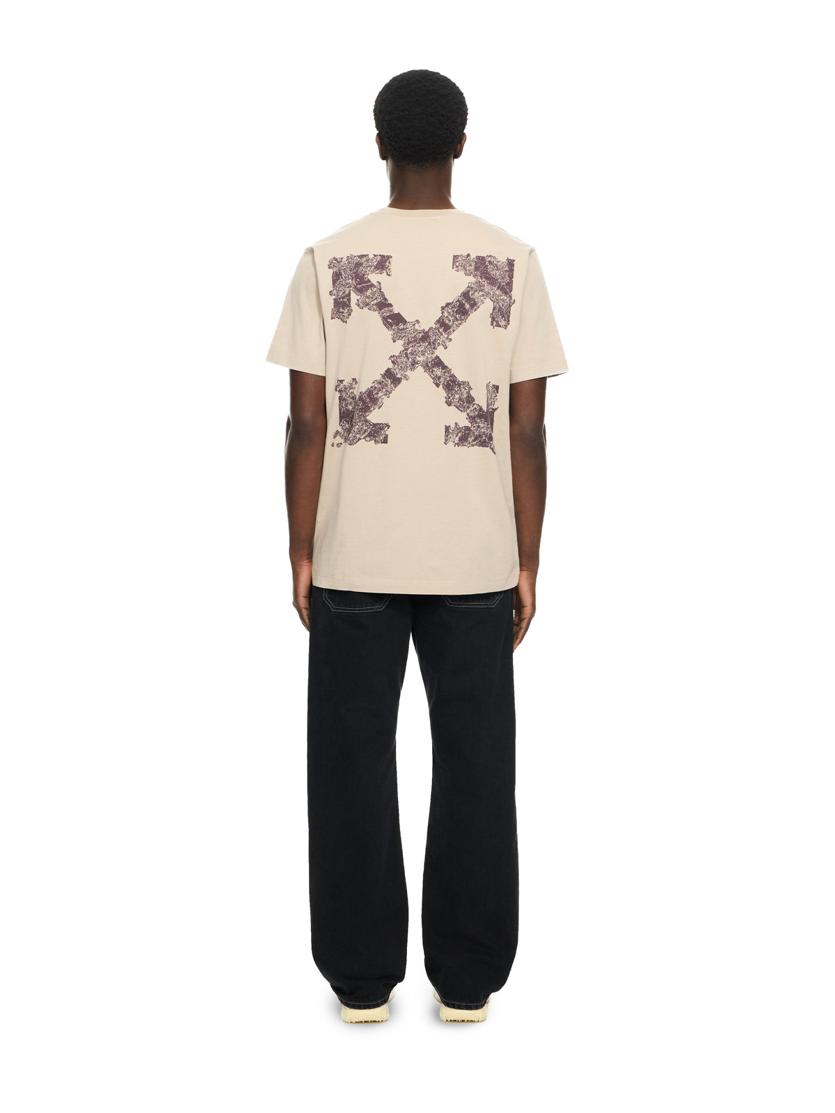 OFF WHITE Heraldic Arrow Slim T-shirt FADE OUT STONE 44MAA027S26J008