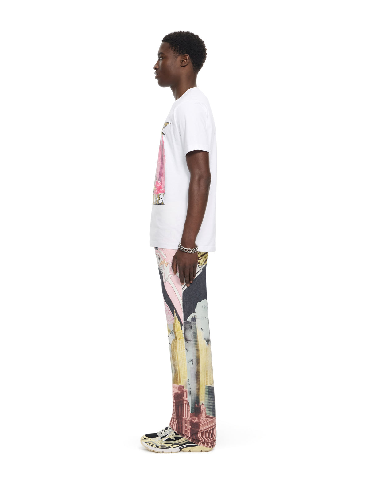 OFF WHITE All-over Frame Slim T-shirt WHITE 44MAA027Z26J001