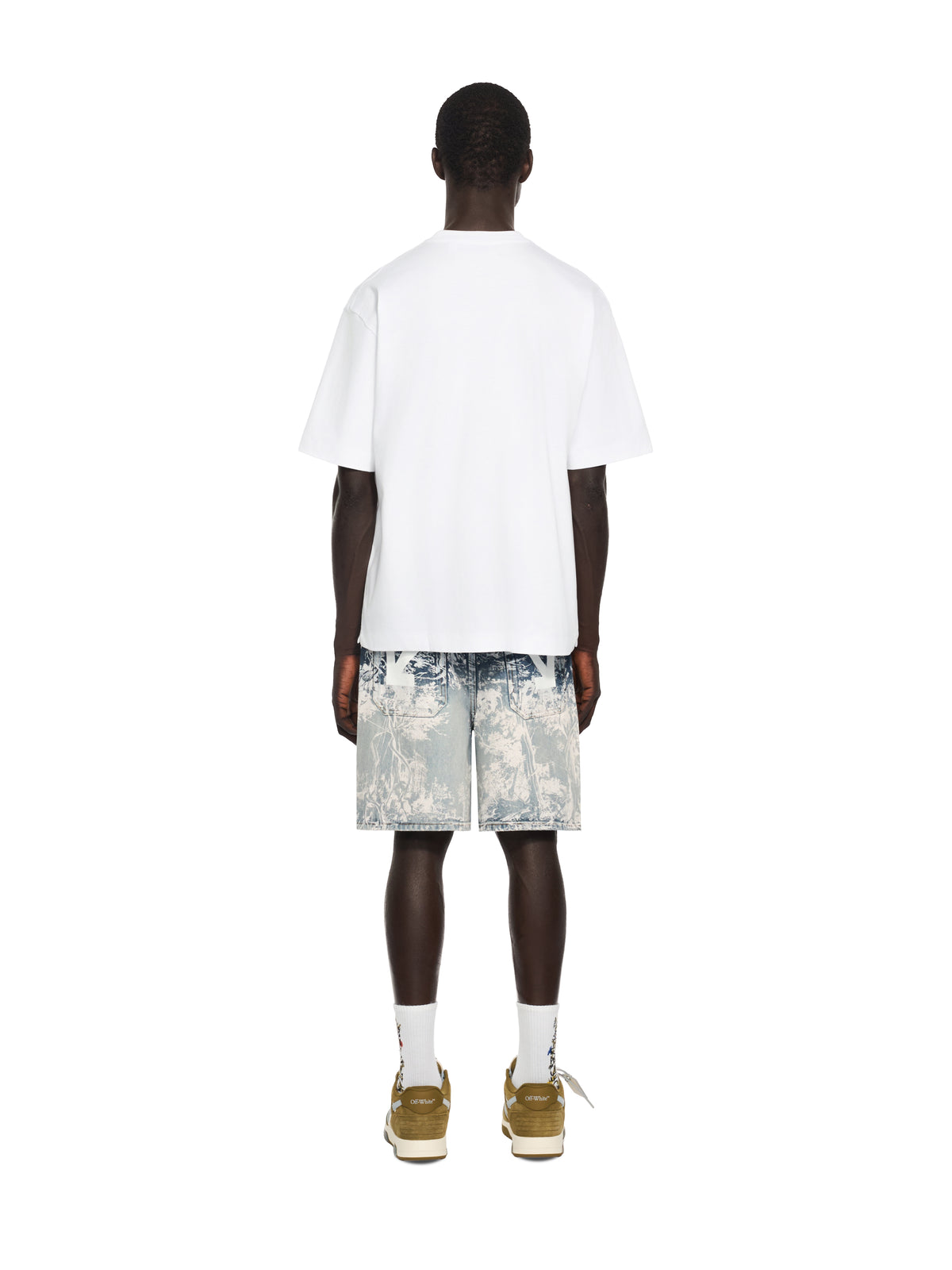 OFF WHITE Stroke 2 Arrow Skate T-Shirt WHITE 44MAA120F26J00J