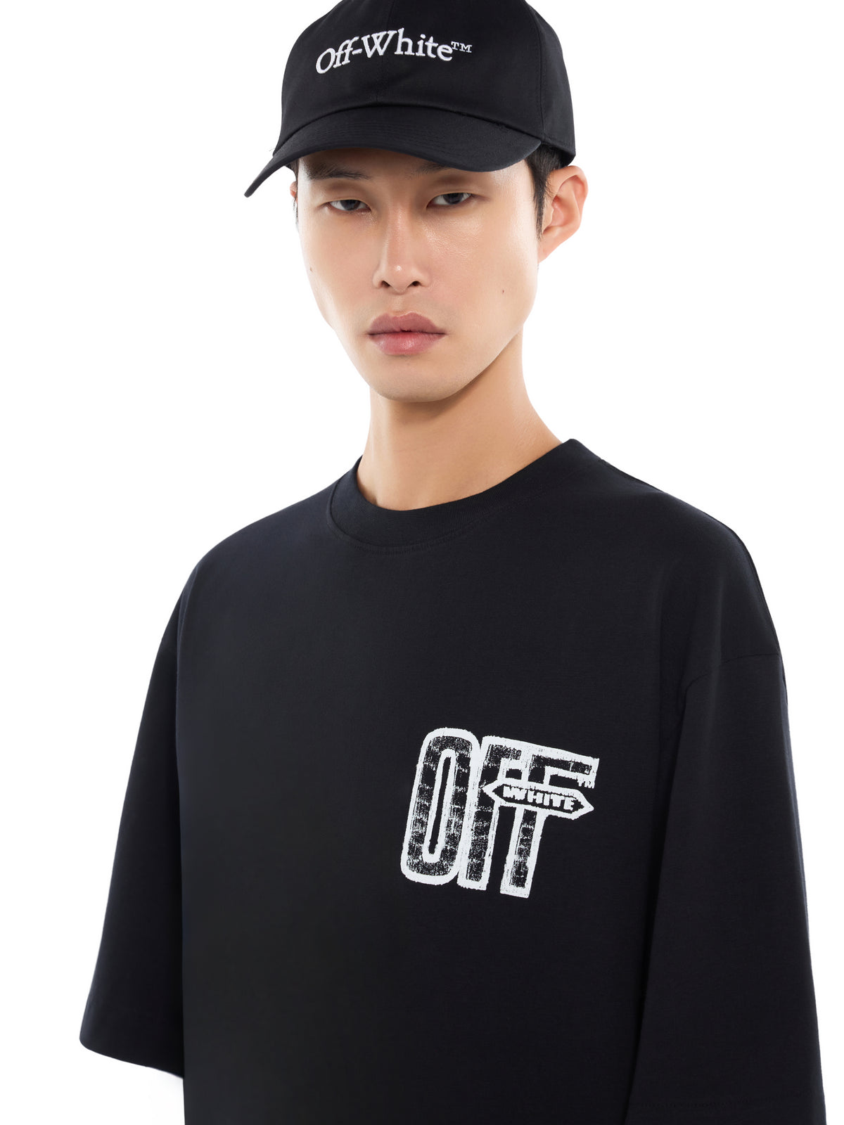 OFF WHITE Motion Arrow Skate T-Shirt BLACK 44MAA120F26J00Y