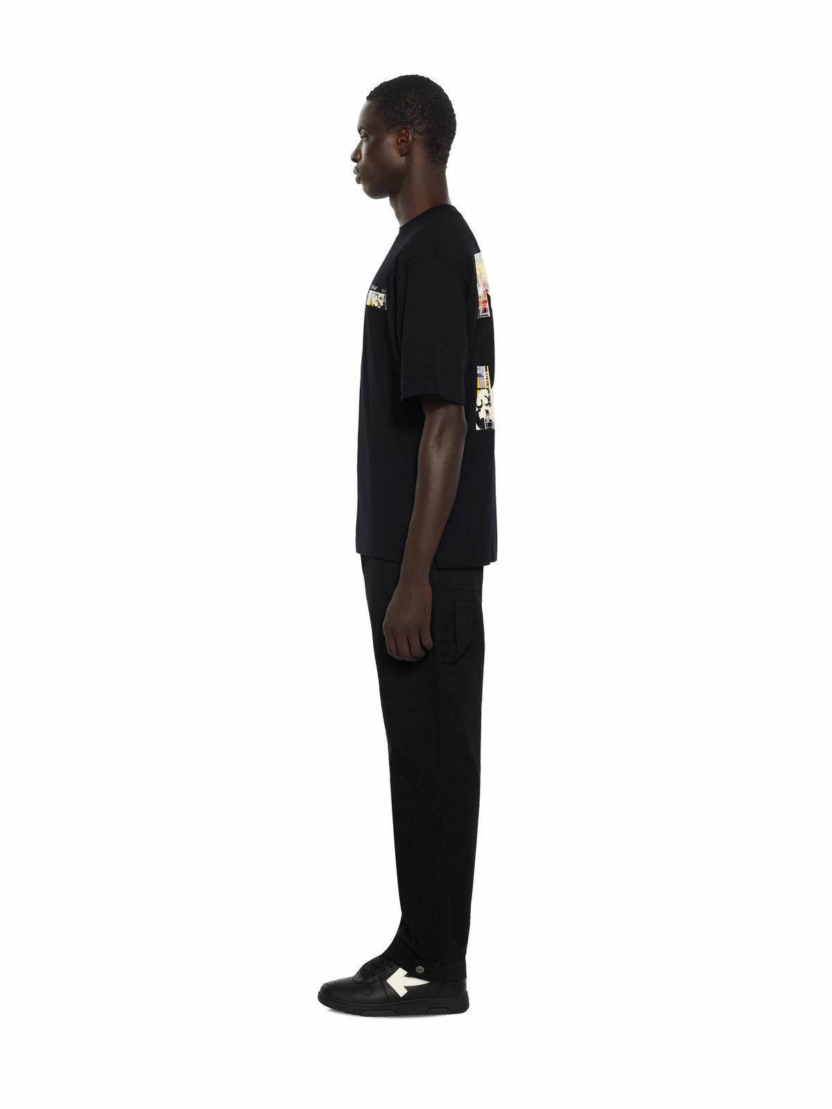 OFF WHITE Industrial Arrow Skate T-Shirt BLACK 44MAA120F26J00Z