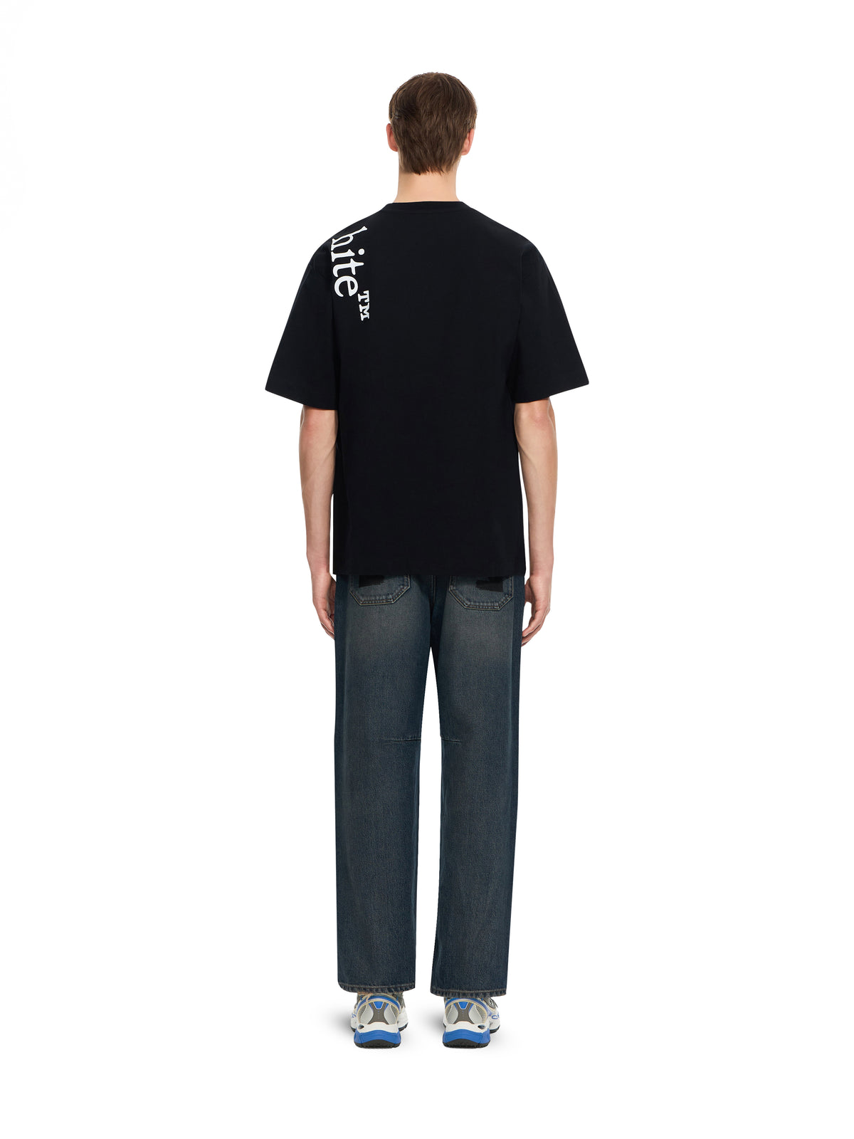 OFF WHITE Vertical Bookish Skate T-Shirt BLACK 44MAA120F26J010