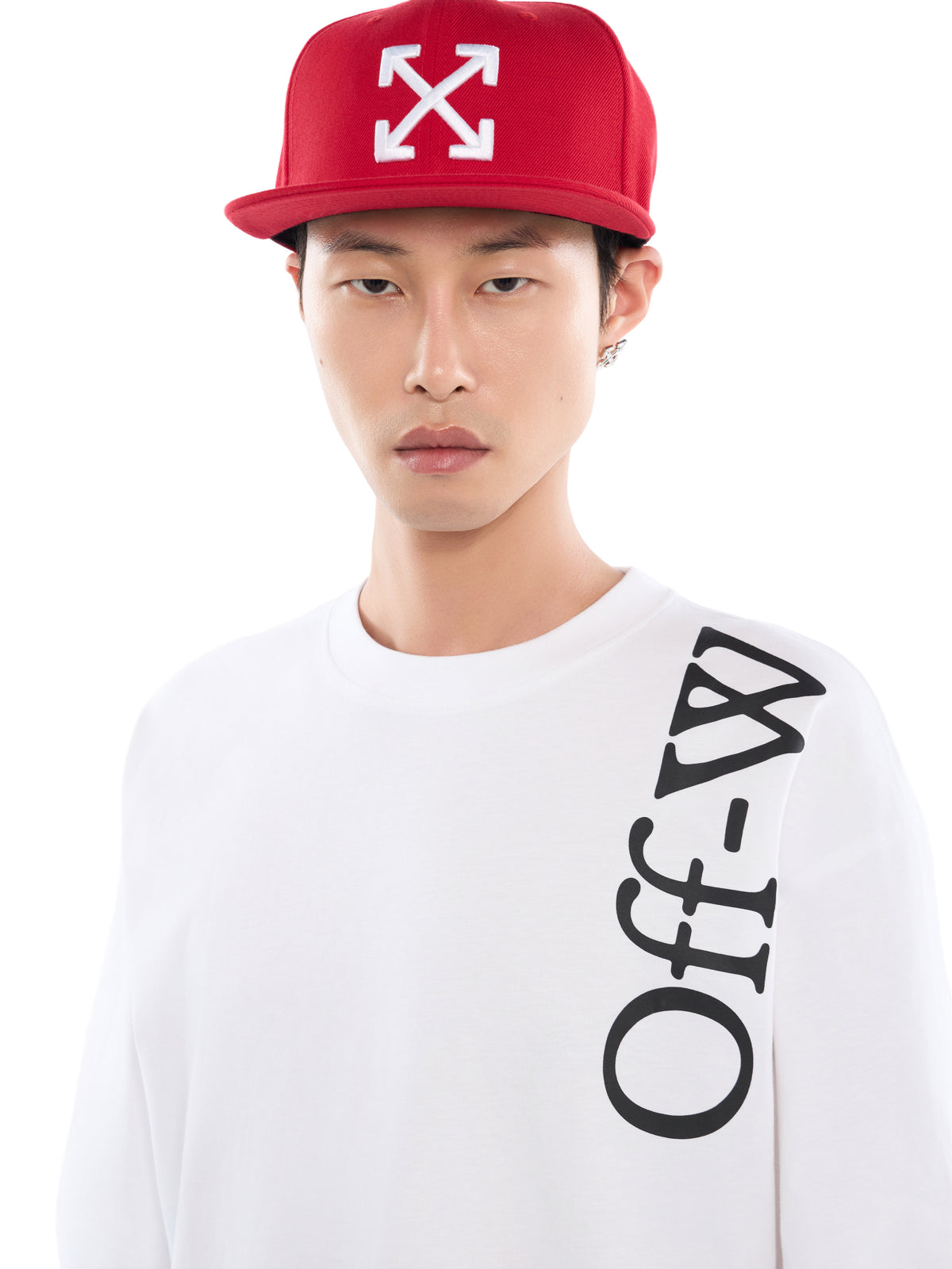 OFF WHITE Vertical Bookish Skate T-Shirt WHITE 44MAA120F26J010