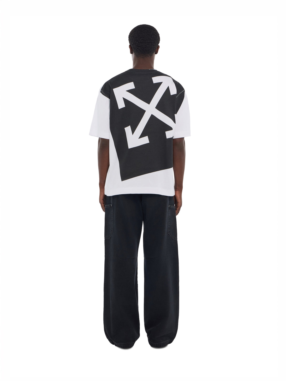 OFF WHITE Negative Arrow Skate T-Shirt WHITE 44MAA120F26J01C
