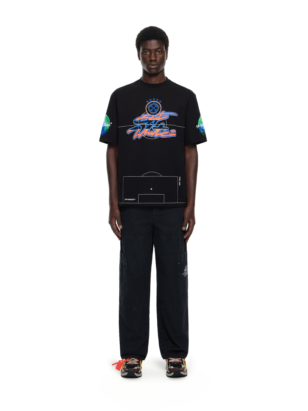 OFF WHITE Soccer '26 Arrow Skate T-shirt BLACK 44MAA120G26J001