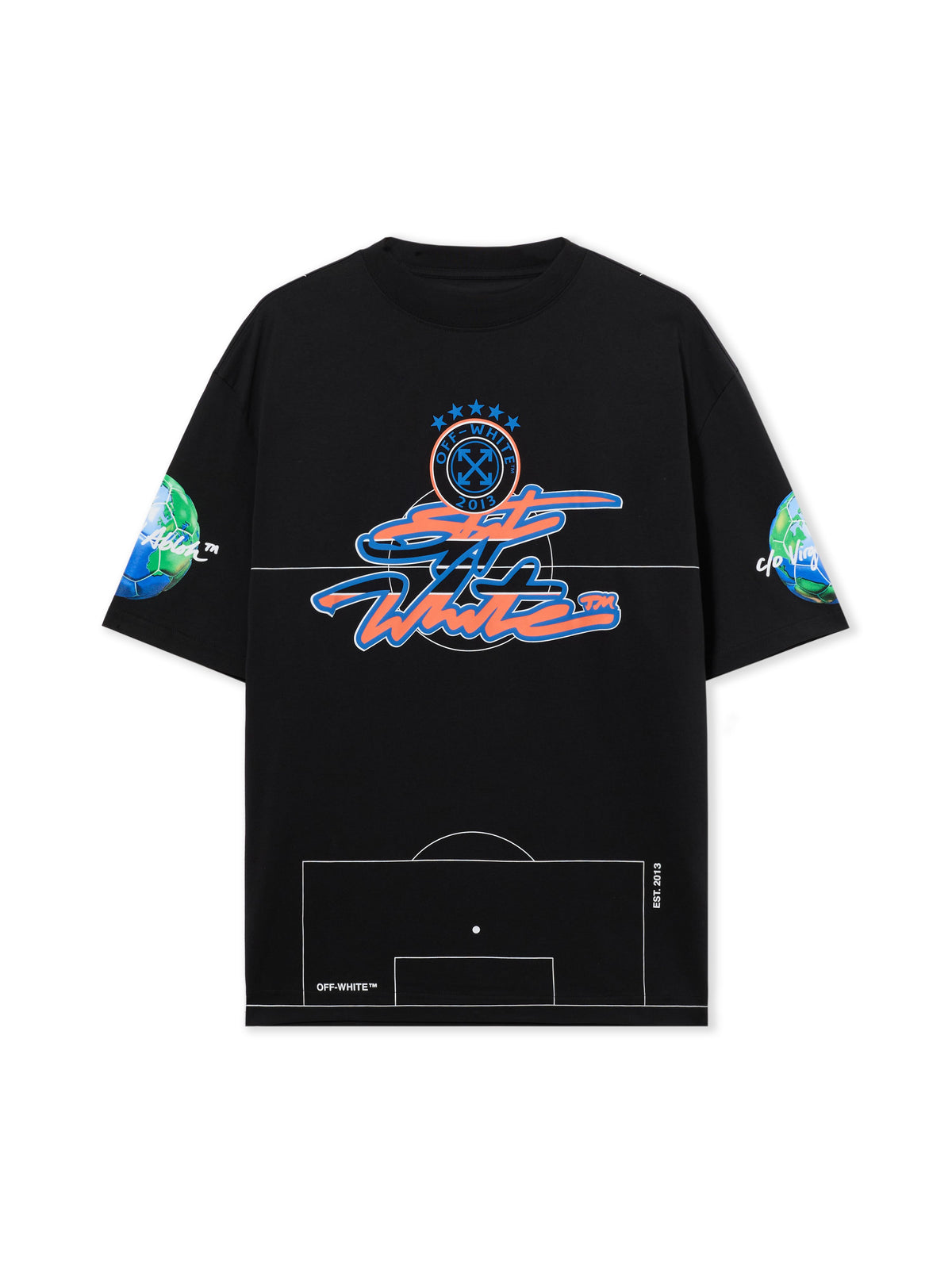 OFF WHITE Soccer '26 Arrow Skate T-shirt BLACK 44MAA120G26J001