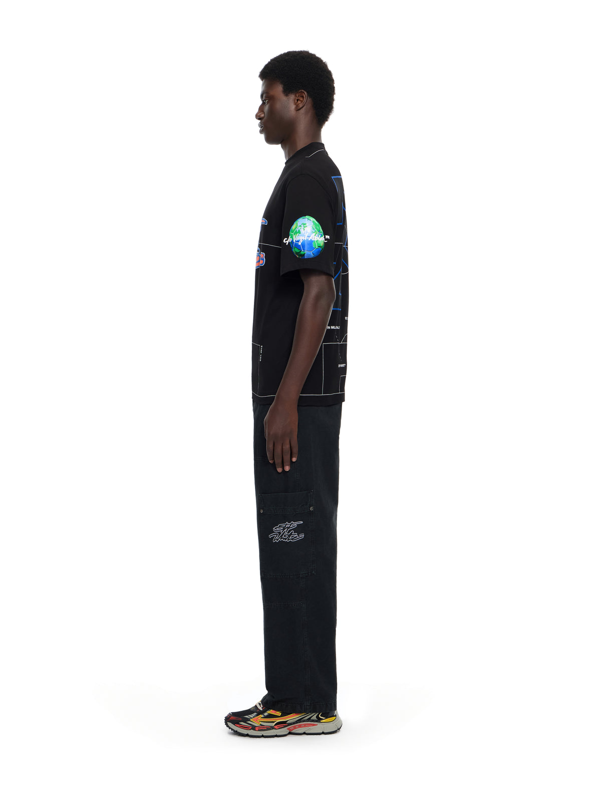 OFF WHITE Soccer '26 Arrow Skate T-shirt BLACK 44MAA120G26J001