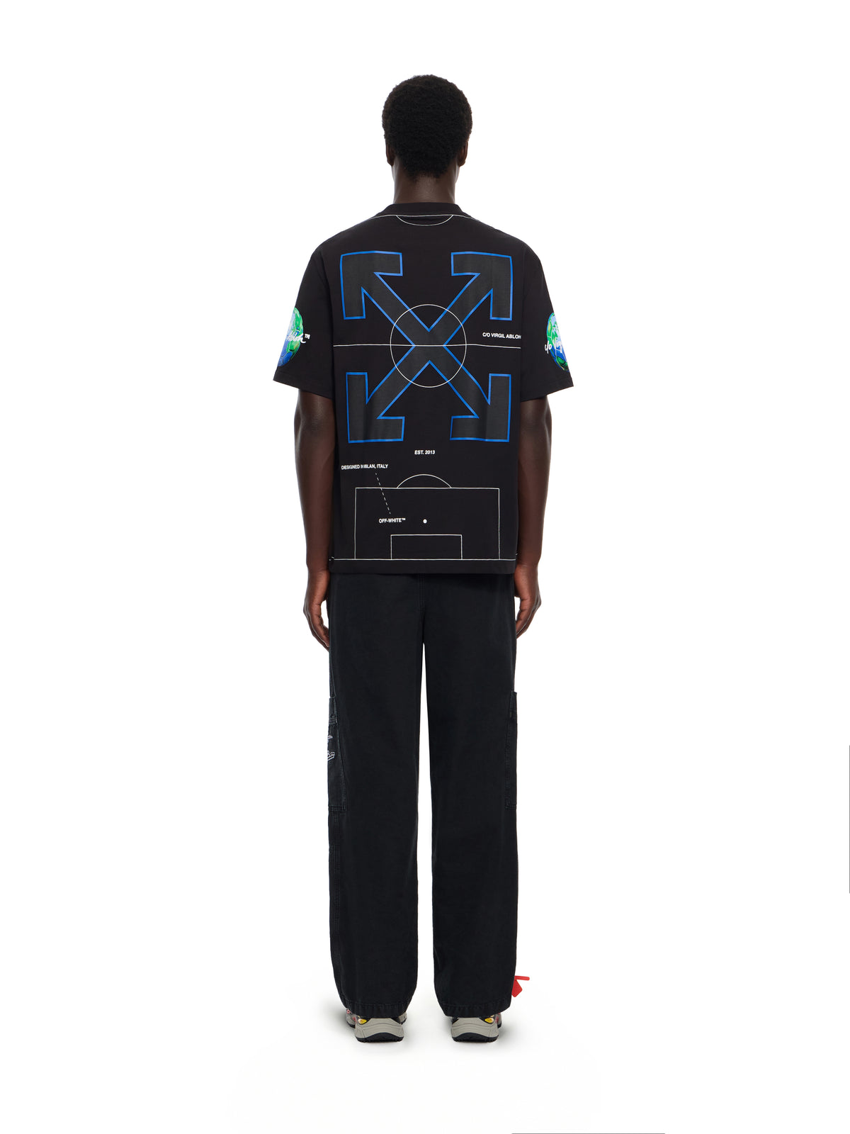 OFF WHITE Soccer '26 Arrow Skate T-shirt BLACK 44MAA120G26J001