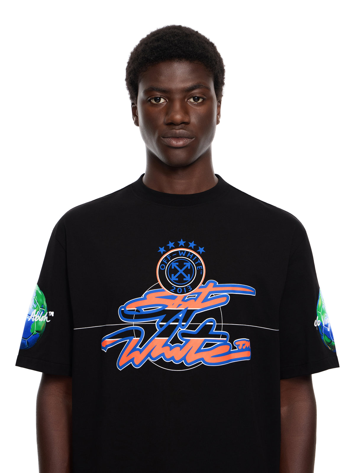 OFF WHITE Soccer '26 Arrow Skate T-shirt BLACK 44MAA120G26J001