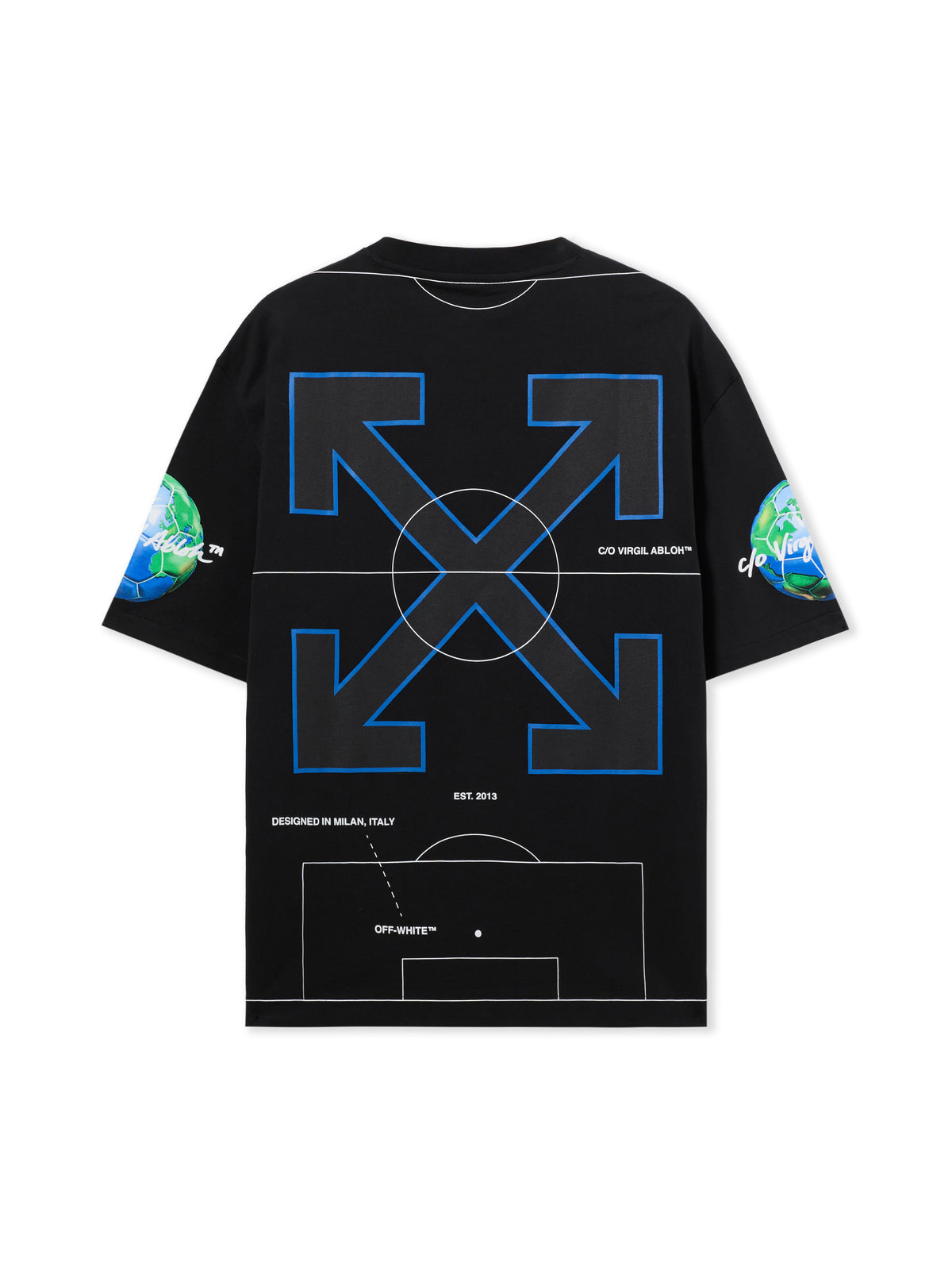 OFF WHITE Soccer '26 Arrow Skate T-shirt BLACK 44MAA120G26J001