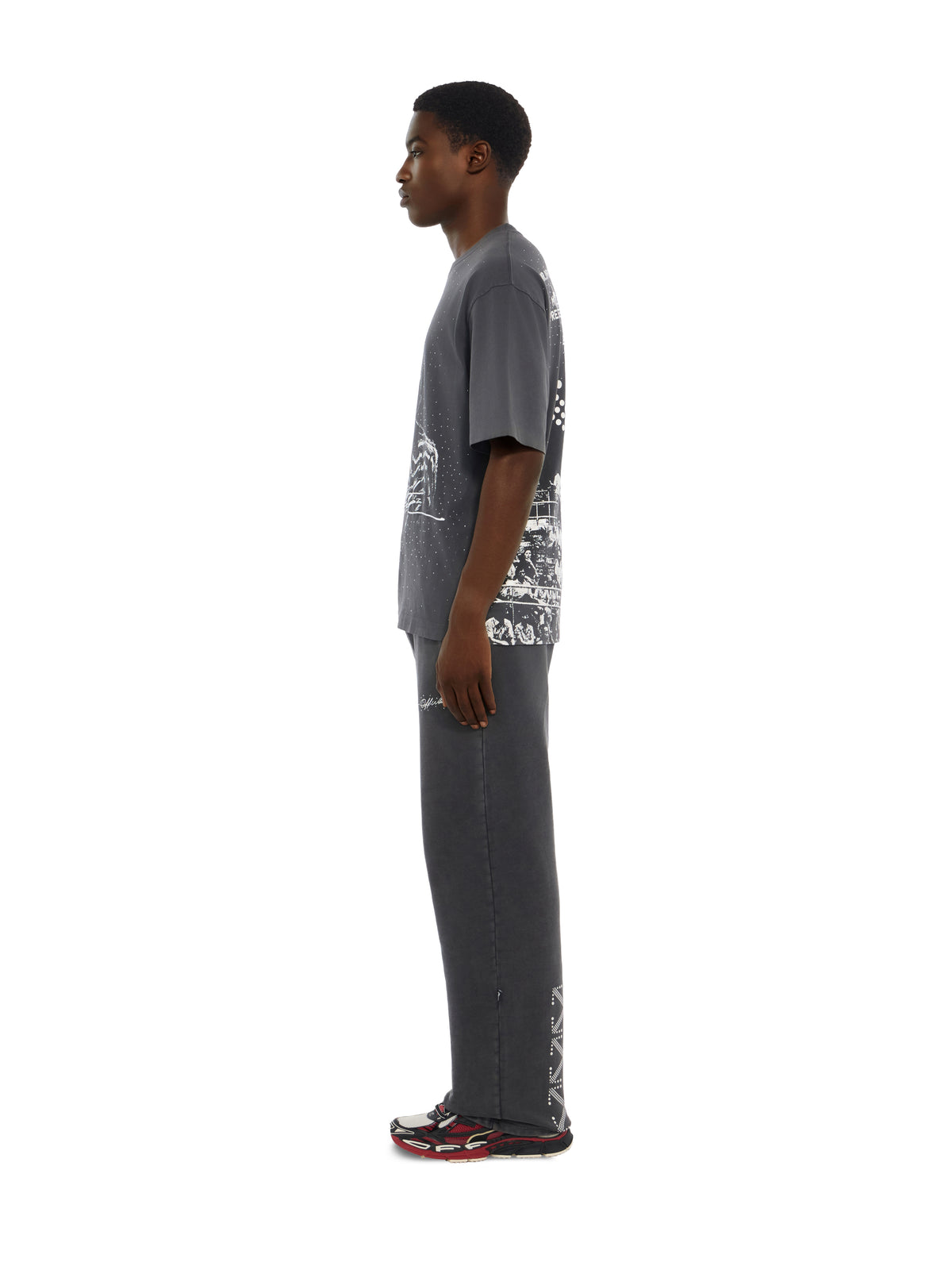 OFF WHITE Mr. Davis Stadium Skate T-Shirt BLACK 44MAA120G26J00A