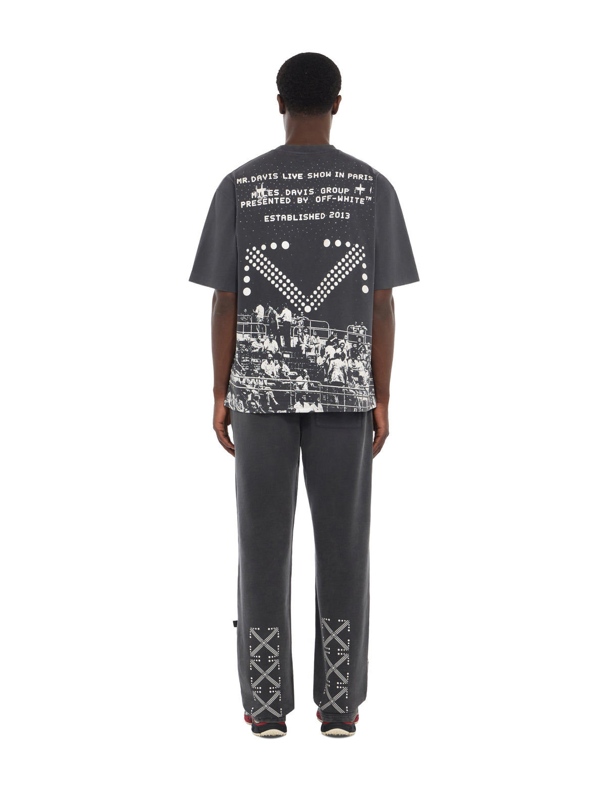 OFF WHITE Mr. Davis Stadium Skate T-Shirt BLACK 44MAA120G26J00A