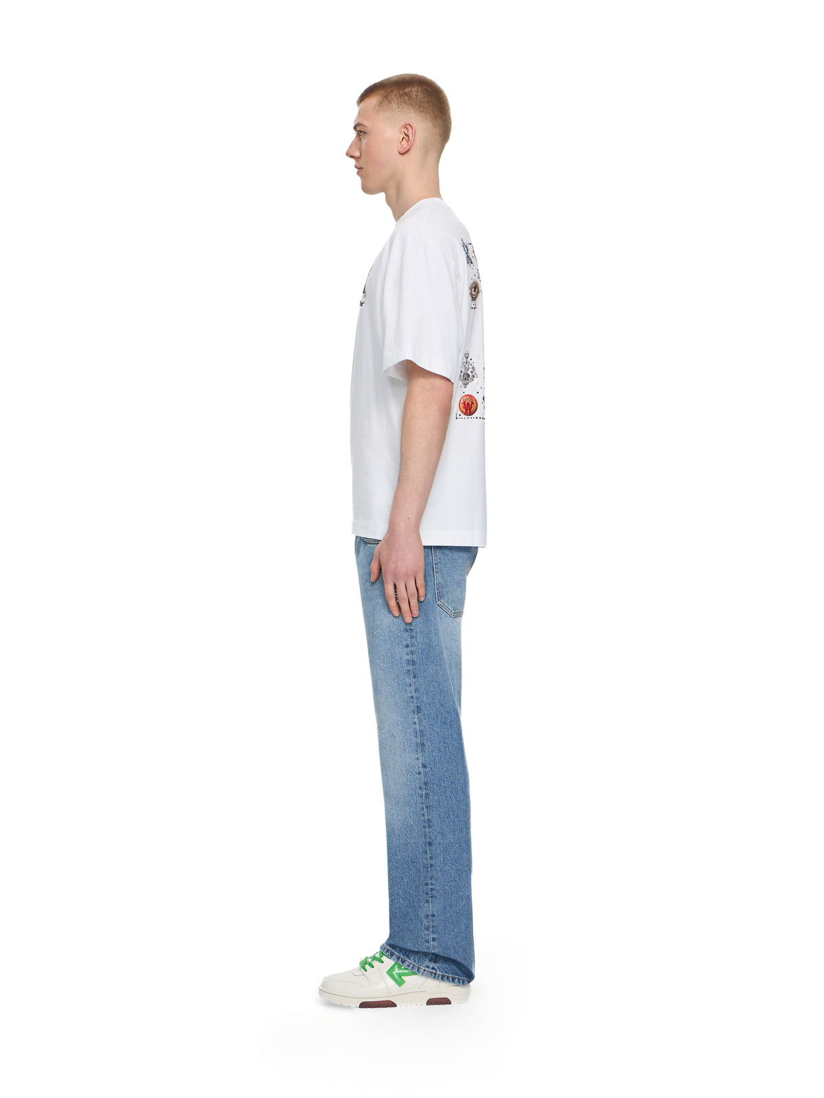 OFF WHITE Jewel Arrow Skate T-shirt WHITE 44MAA120S26J003
