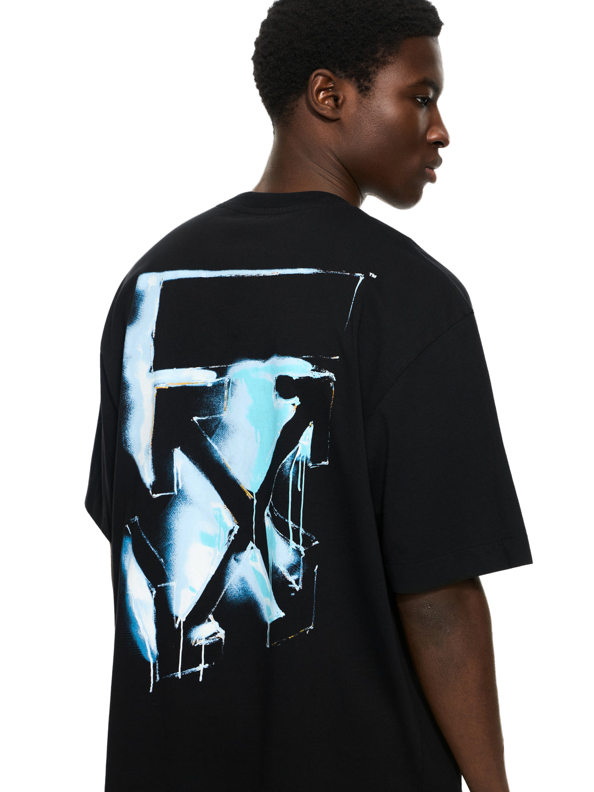 OFF WHITE 3D Spray Arrow Skate T-shirt BLACK 44MAA120S26J00I