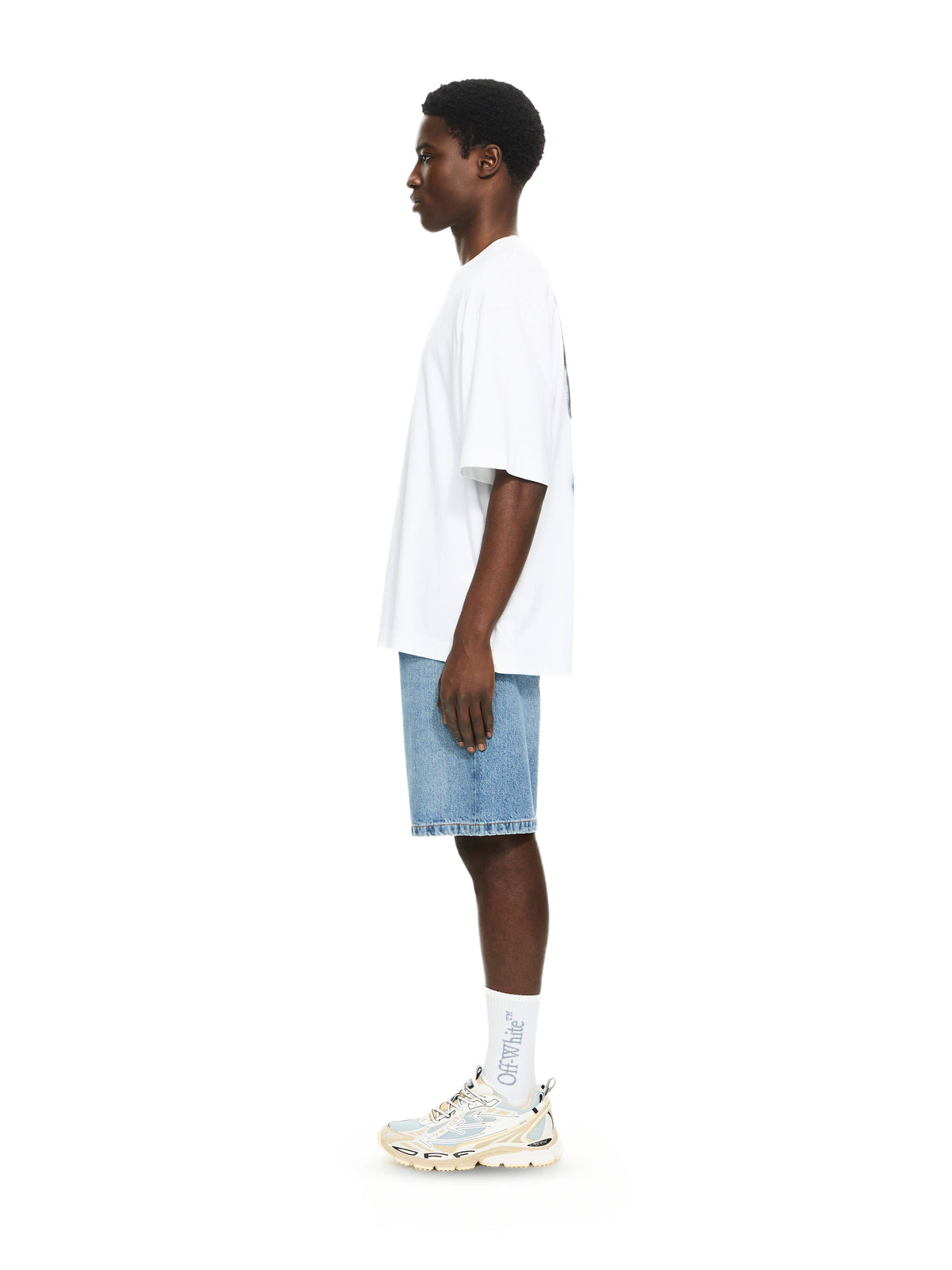OFF WHITE 3D Spray Arrow Skate T-shirt WHITE 44MAA120S26J00I