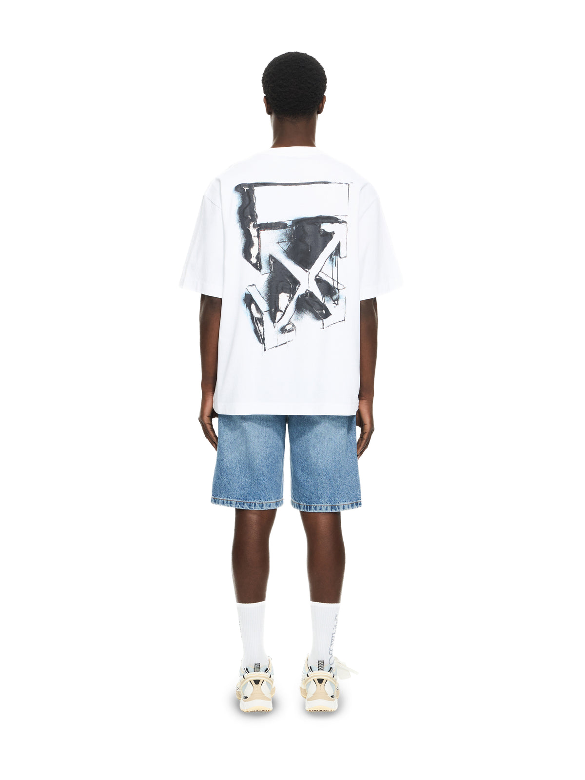 OFF WHITE 3D Spray Arrow Skate T-shirt WHITE 44MAA120S26J00I