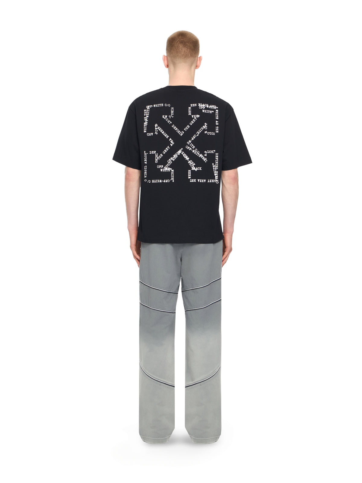 OFF WHITE Type Arrow Skate T-shirt BLACK 44MAA120S26J00K